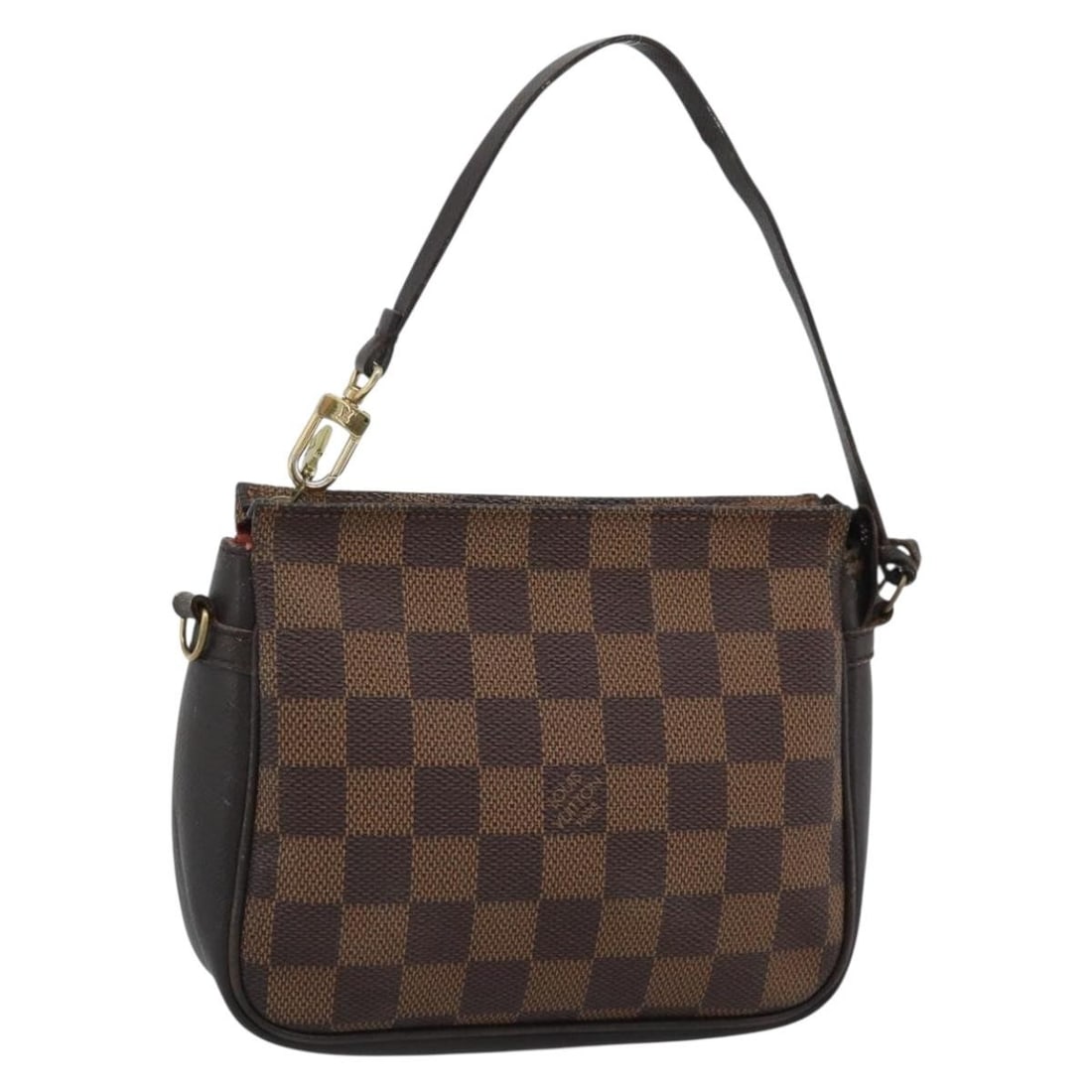 Louis Vuitton N51982 Damier Ebene Makeup Pouch France: Louis Vuitton N51982 Damier Ebene Makeup Pouch France Louis Vuitton Damier Ebene Trousse Make Up pouch in Damier Ebene canvas, made in France. This women's pouch measures approximately 17 cm W x 14 cm