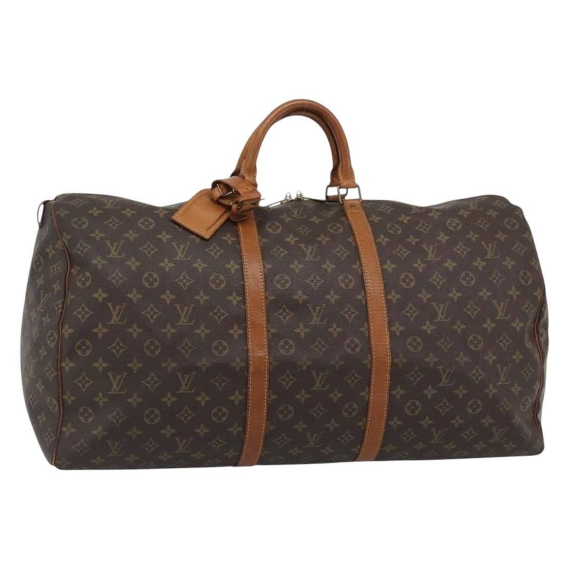 Louis Vuitton M41422 Keepall 60 Monogram Canvas Boston Bag: Louis Vuitton M41422 Keepall 60 Monogram Canvas Boston Bag Louis Vuitton Keepall 60 Boston Bag in Monogram Canvas, made in France. This women's bag features the Monogram exterior and comes with a name