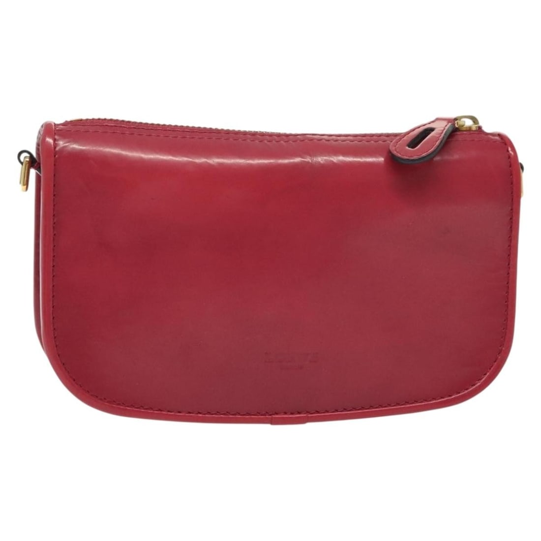 LOEWE Gold Pink Leather Pouch Made in Spain Auth 140238: LOEWE Gold Pink Leather Pouch Made in Spain Auth 140238 This stunning LOEWE pouch showcases a luxurious leather construction in a striking gold and pink color combination. Designed for versatility, it