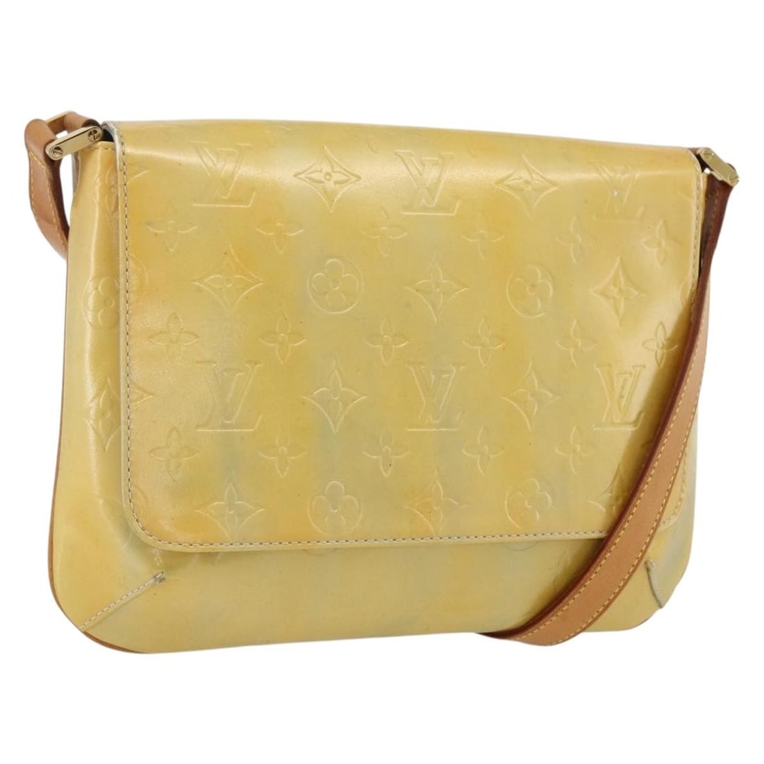 Louis Vuitton Vernis Gris Thompson Street Patent Leather Shoulder Bag M91008: Louis Vuitton Vernis Gris Thompson Street Patent Leather Shoulder Bag M91008 This Louis Vuitton Monogram Vernis Thompson Street bag in Gris is crafted from patent leather and designed as a women's sho