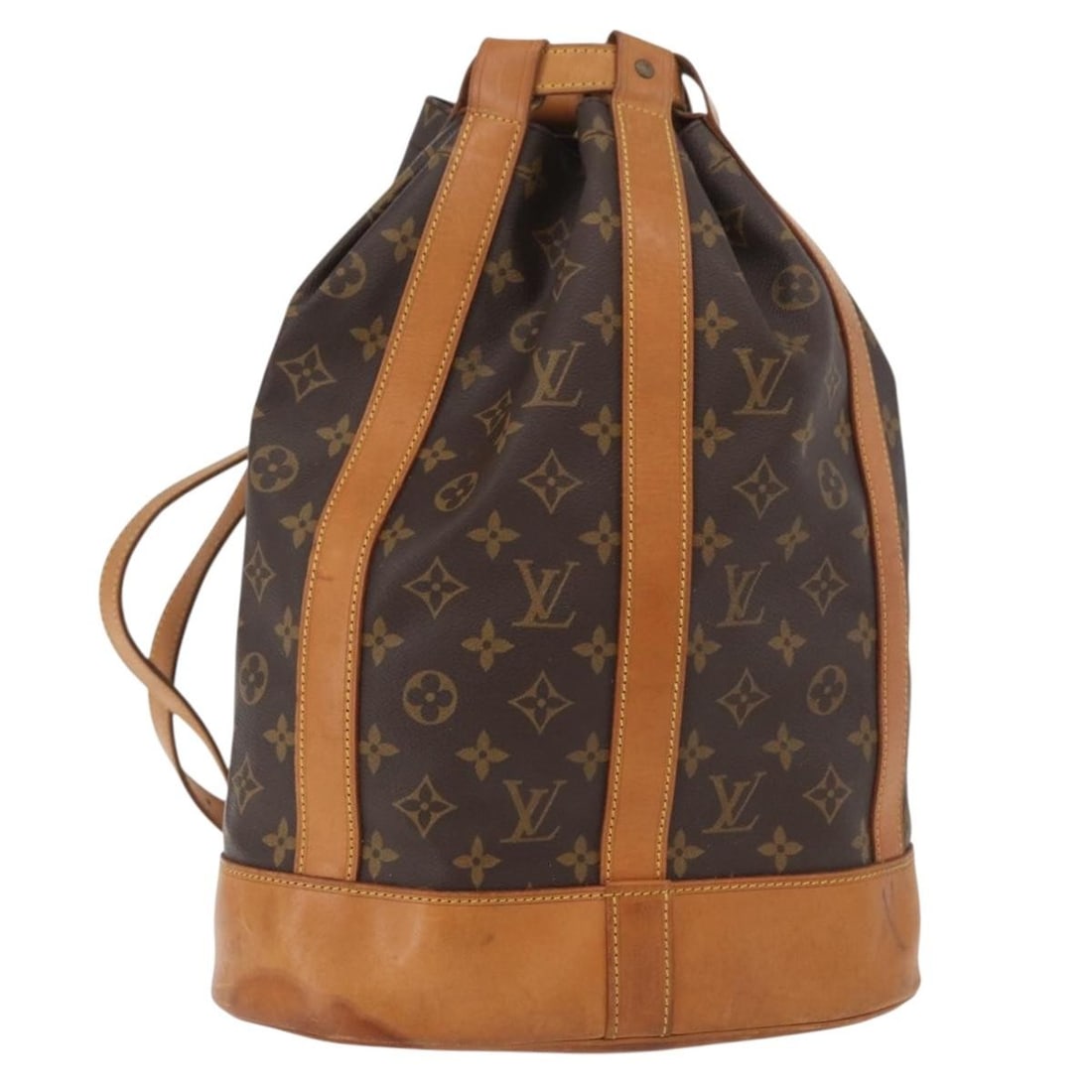 Louis Vuitton M42243 Randonnee PM Monogram Canvas Shoulder Bag: Louis Vuitton M42243 Randonnee PM Monogram Canvas Shoulder Bag Louis Vuitton Randonnee PM shoulder bag in Monogram canvas, made in France. This women's bag shows heavy use with visible wear throughout