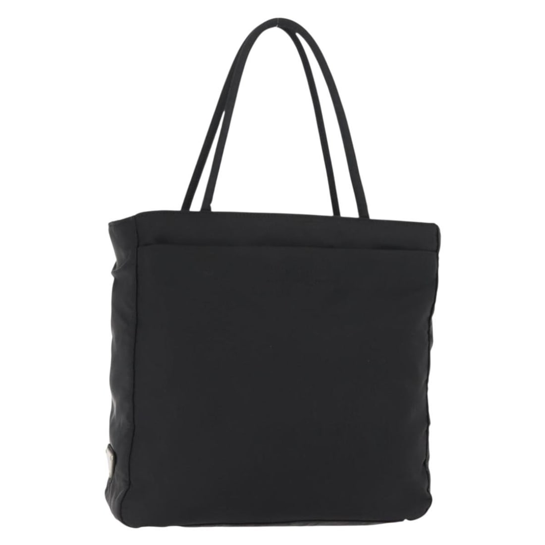 PRADA Black Silver Nylon Tote Bag Authentic Italy: PRADA Black Silver Nylon Tote Bag Authentic Italy This PRADA Tote Bag exemplifies Italian craftsmanship with its sleek black nylon exterior accented by silver details. Designed for both style and func