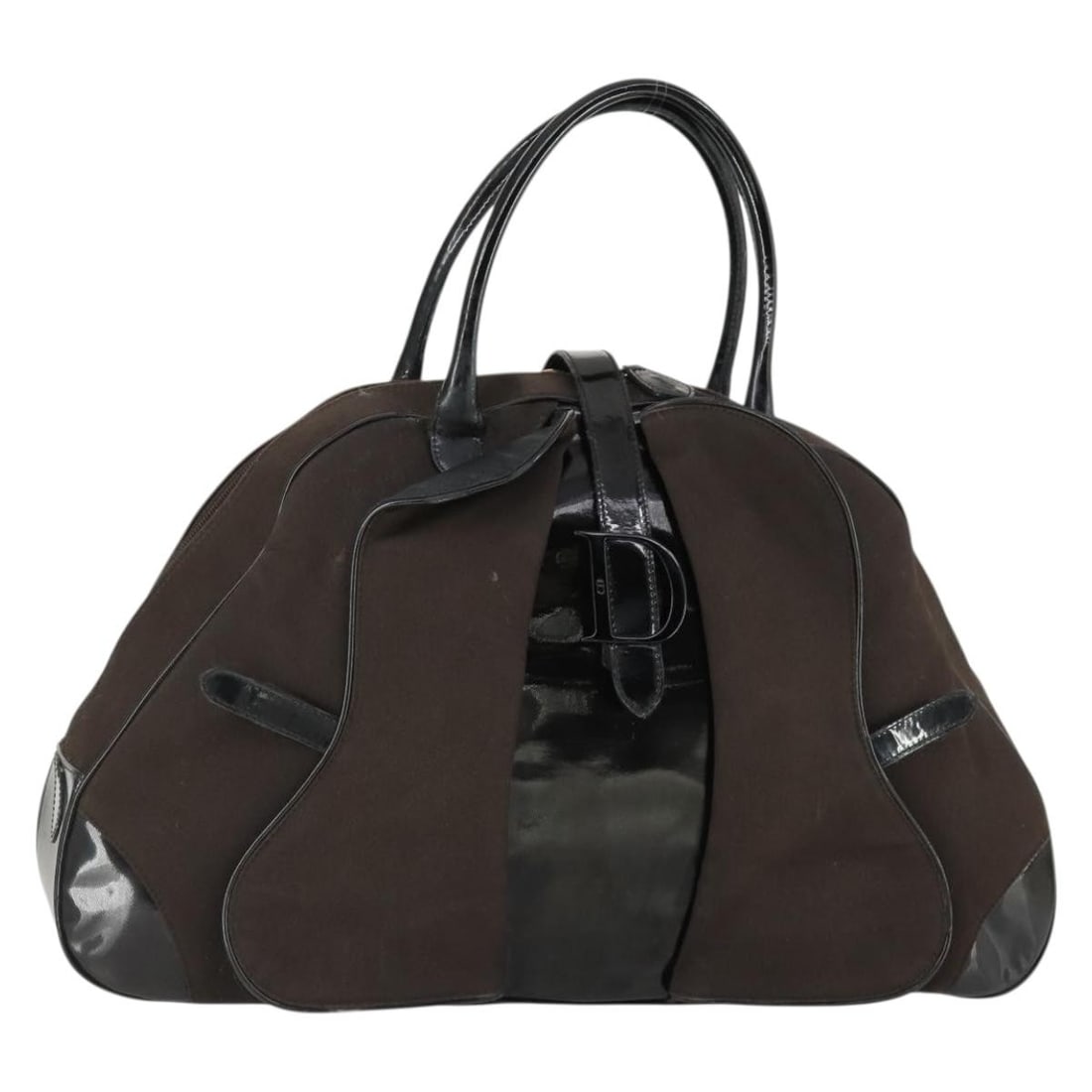 Christian Dior Saddle Double Canvas Brown Gold Women's Handbag: Christian Dior Saddle Double Canvas Brown Gold Women's Handbag This Christian Dior Double Saddle Bag is crafted from brown and gold canvas and designed for women. The handbag features a distinctive do
