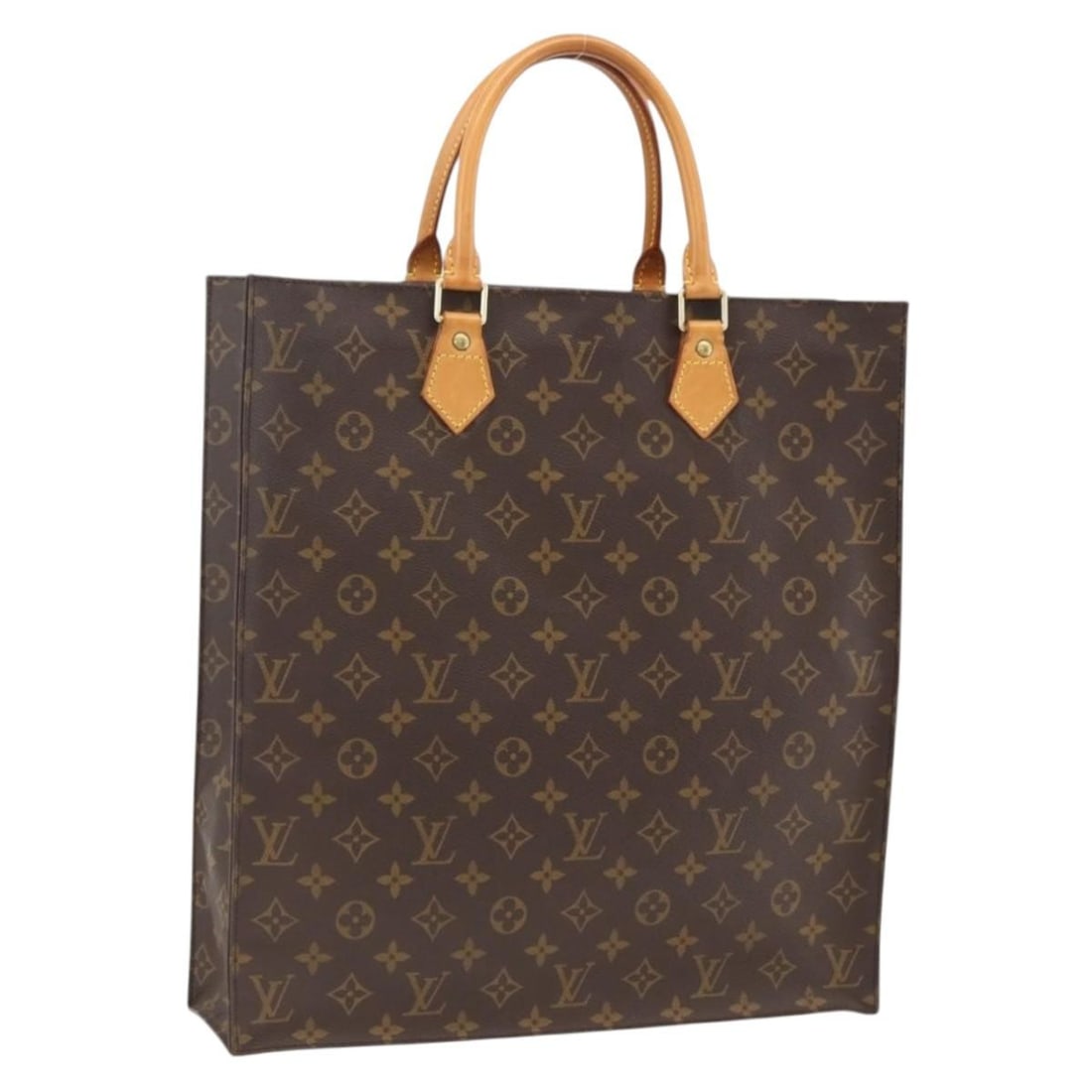 Louis Vuitton M51140 Sac Plat Monogram Canvas Tote Bag: Louis Vuitton M51140 Sac Plat Monogram Canvas Tote Bag Louis Vuitton Monogram Sac Plat Hand Bag, model M51140, made in France. This women's handbag is crafted from Monogram Canvas in the Monogram colo