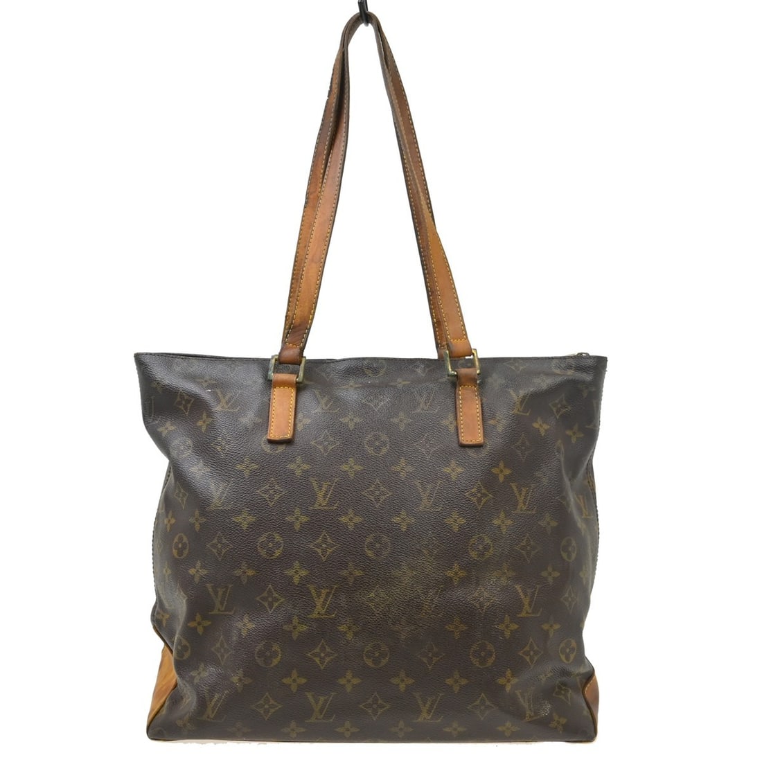 Louis Vuitton Cabas Mezzo Monogram Canvas Large Tote M51151: Louis Vuitton Cabas Mezzo Monogram Canvas Large Tote M51151 Vintage Louis Vuitton Cabas Mezzo tote bag in brown Monogram canvas and leather with double handles and a zip closure. The bag features a br