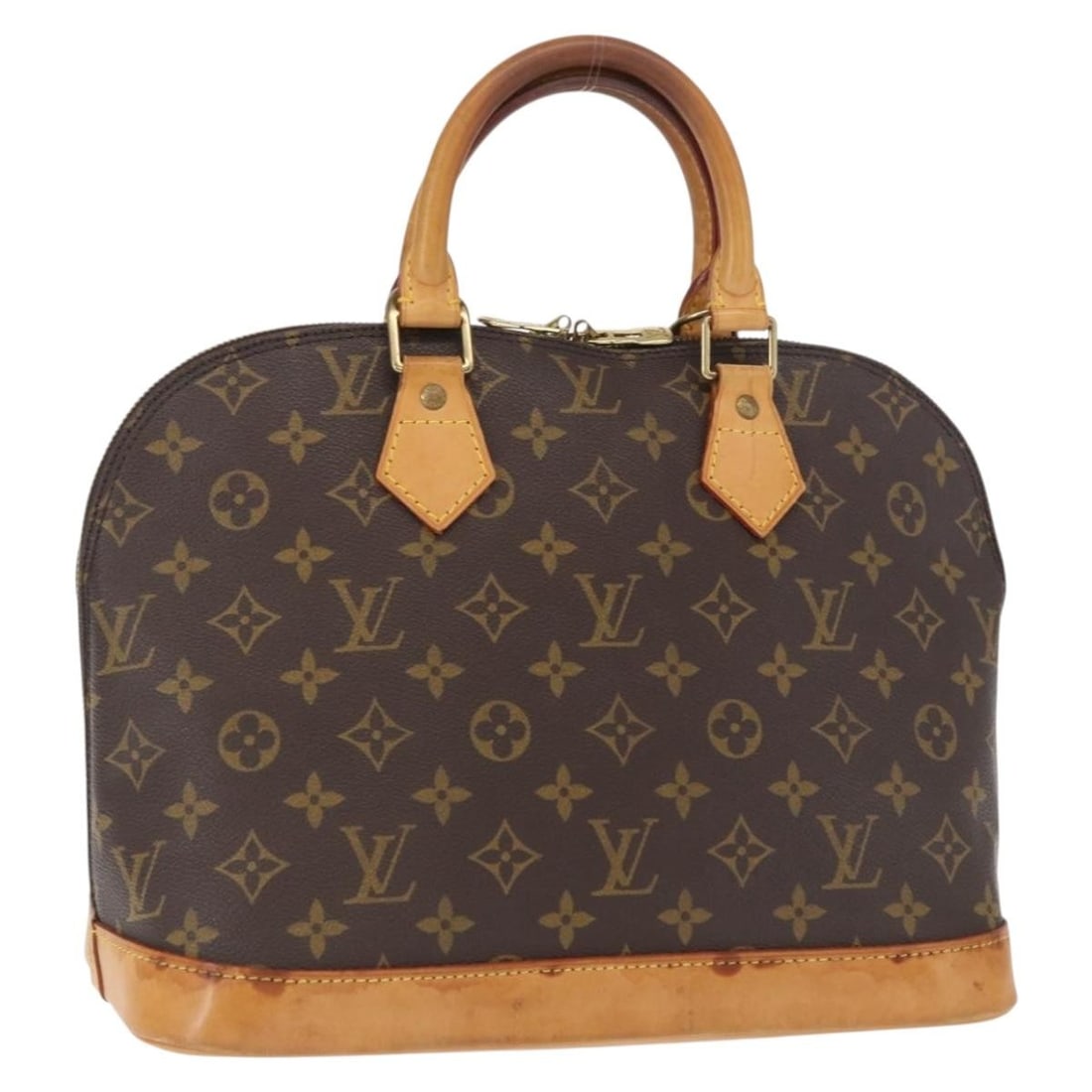 Louis Vuitton Alma Monogram Canvas Handbag M51130 France: Louis Vuitton Alma Monogram Canvas Handbag M51130 France This Louis Vuitton Monogram Alma handbag features the iconic monogram canvas exterior and classic Alma silhouette. The bag is crafted in France