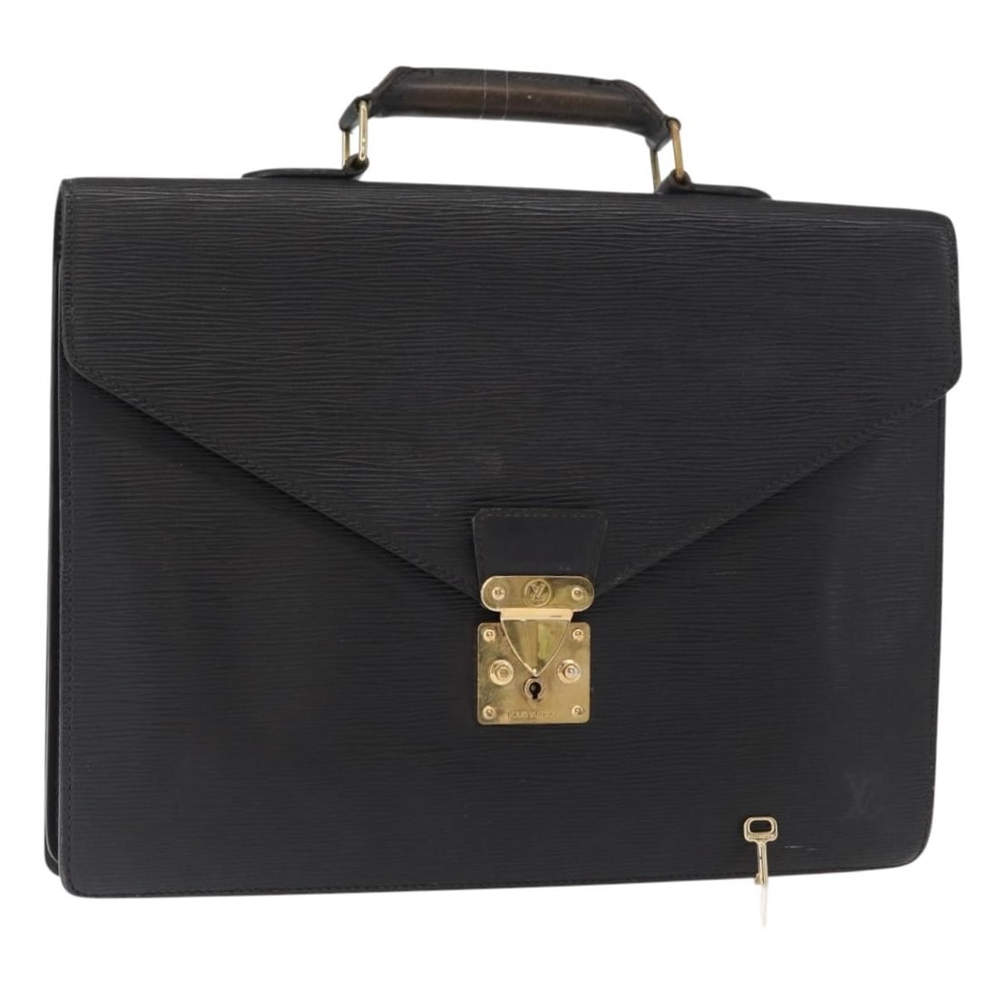 Louis Vuitton M54422 Serviette Conseiller Epi Leather Business Bag Black: Louis Vuitton M54422 Serviette Conseiller Epi Leather Business Bag Black Louis Vuitton Epi Serviette Conseiller business bag in black Epi leather, made in France. The bag measures approximately 41 cm 
