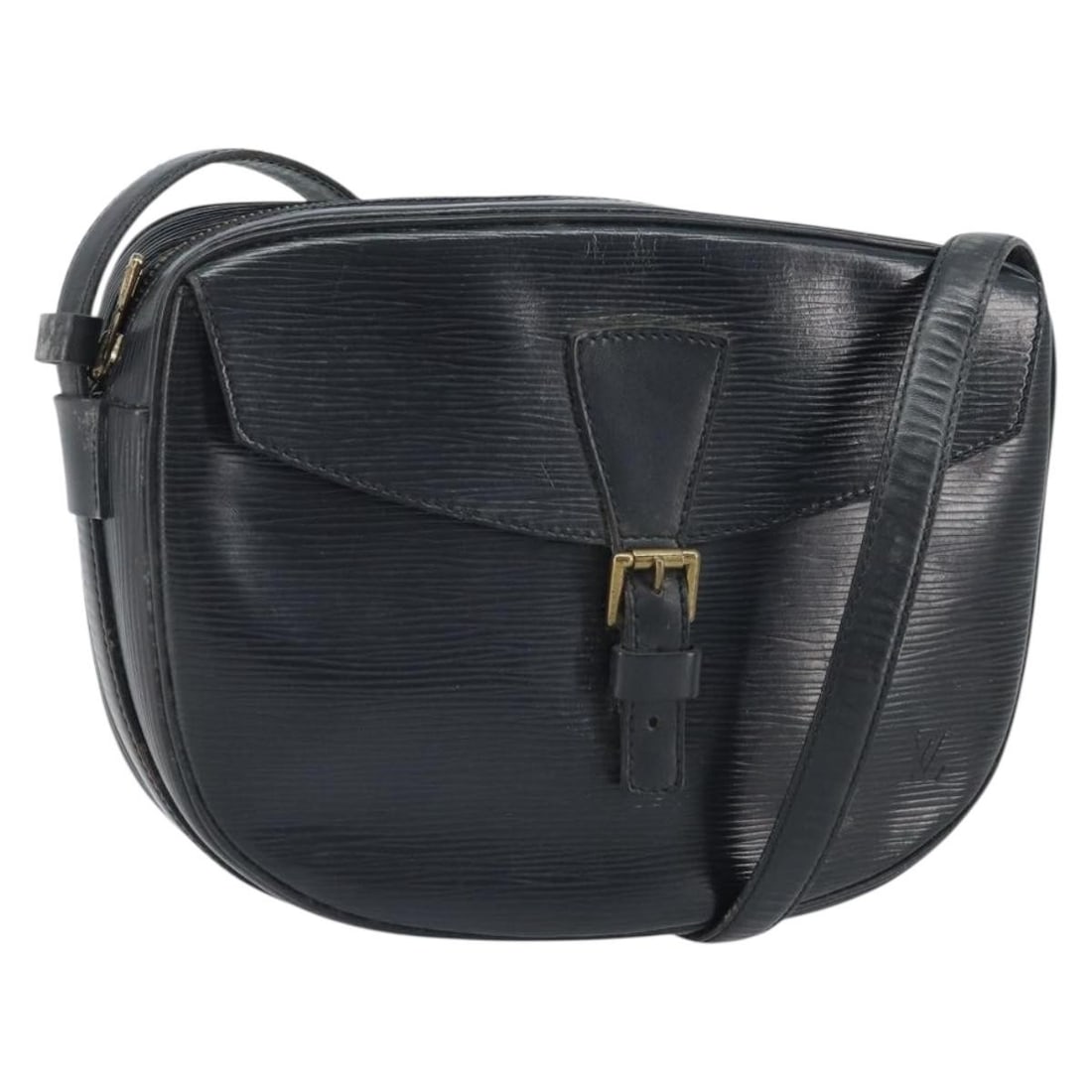 Louis Vuitton M52152 Jeune Fille MM Black Epi Leather Shoulder Bag: Louis Vuitton M52152 Jeune Fille MM Black Epi Leather Shoulder Bag Louis Vuitton Jeune Fille MM shoulder bag in black Epi leather, made in France. The bag measures approximately 25 cm wide, 18 cm high