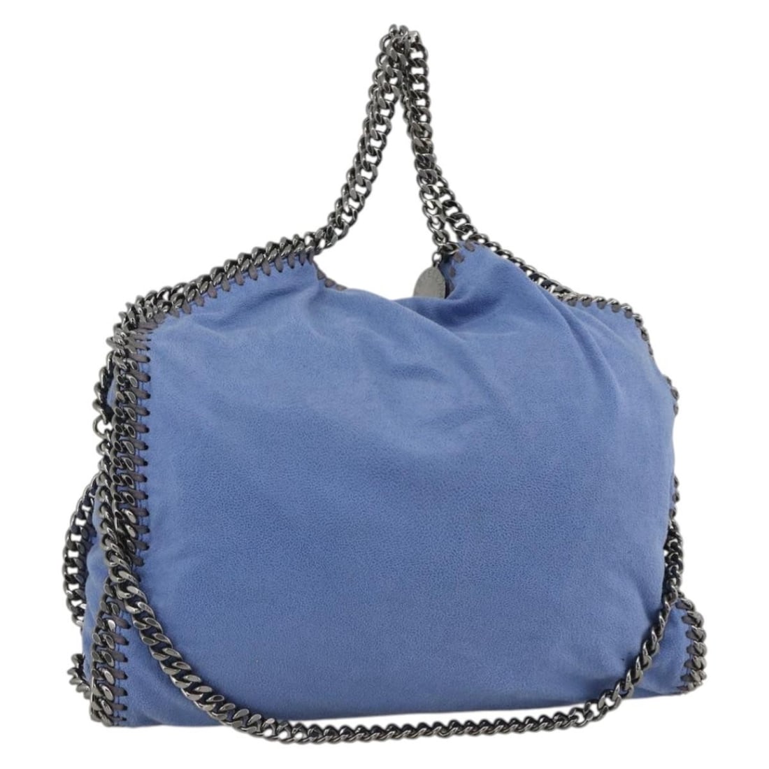 Stella MacCartney Falabella Blue Polyester Shoulder Bag 234387: Stella MacCartney Falabella Blue Polyester Shoulder Bag 234387 This Stella McCartney Falabella Small 2-way shoulder bag is crafted from light blue polyester with silver-tone accents. Designed for vers