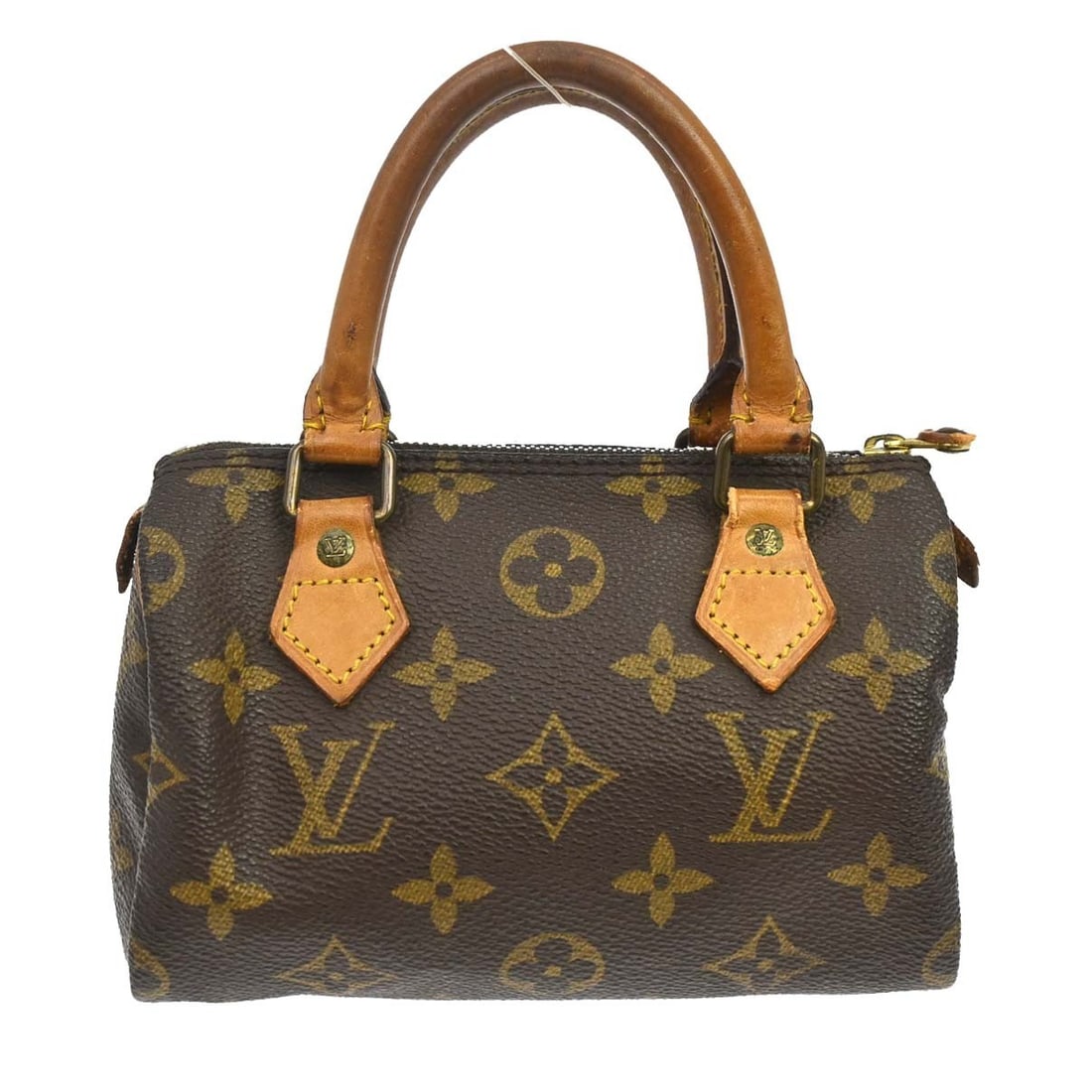 Louis Vuitton Speedy Mini Handbag Monogram Canvas M41534: Louis Vuitton Speedy Mini Handbag Monogram Canvas M41534 Vintage Louis Vuitton Mini Speedy handbag in brown Monogram canvas with leather trim and a zip closure. Made in France, this women's handbag sh