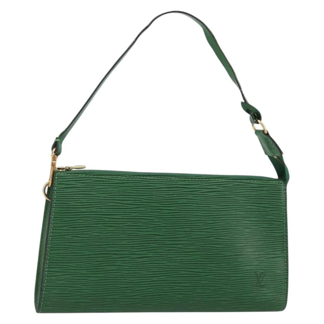 Louis Vuitton M52984 Epi Leather Accessory Pouch Green France: Louis Vuitton M52984 Epi Leather Accessory Pouch Green France Louis Vuitton Epi Pochette Accessoires accessory pouch in green Epi leather. This women's pouch was made in France and is offered in heavi