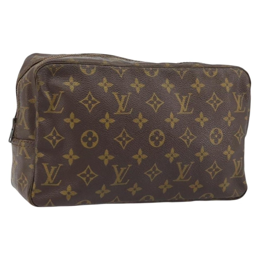 Monogram Canvas Toiletry Clutch Bag M47522 by Louis Vuitton France: Monogram Canvas Toiletry Clutch Bag M47522 by Louis Vuitton France This is a Louis Vuitton Monogram Trousse Toilette 28 clutch bag crafted from monogram canvas. Designed for women, it features a class