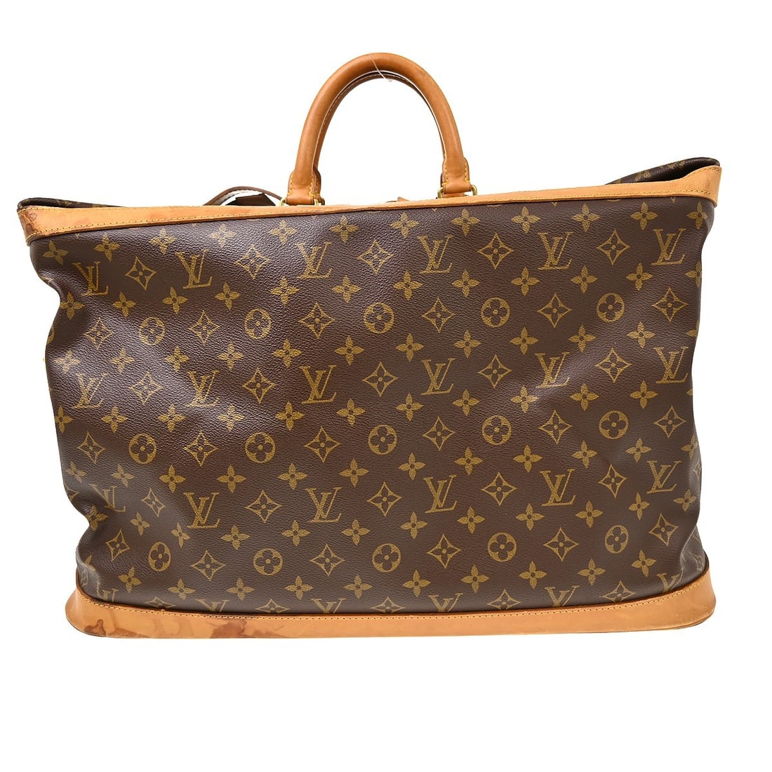 Louis Vuitton Cruiser 50 Monogram Canvas Travel Bag M41137: Louis Vuitton Cruiser 50 Monogram Canvas Travel Bag M41137 Louis Vuitton Monogram Cruiser 50 travel handbag in brown Monogram canvas with leather parts and a zip closure. It is a vintage top handle ba