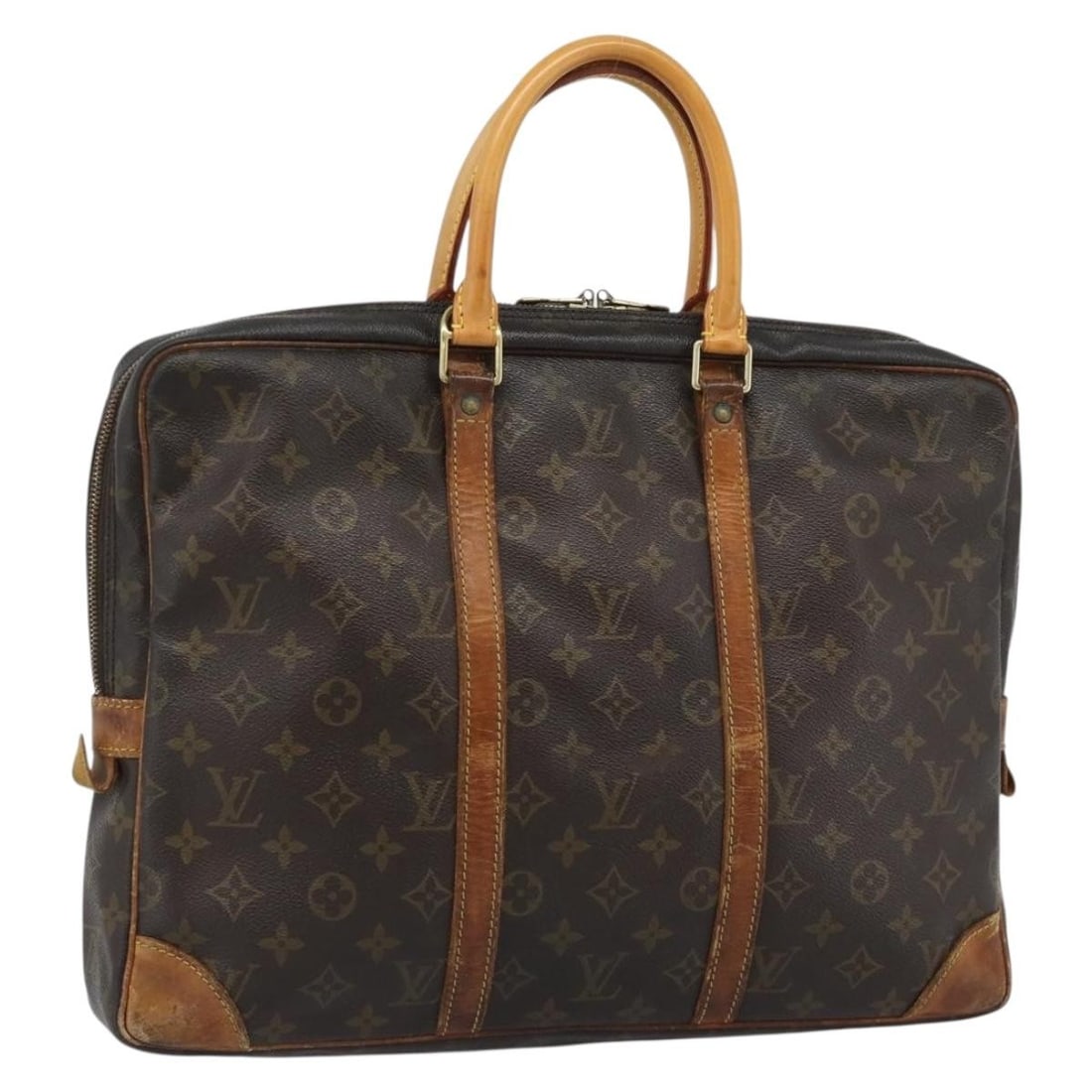 Louis Vuitton M53361 Porte Documents Voyage Monogram Canvas Briefcase: Louis Vuitton M53361 Porte Documents Voyage Monogram Canvas Briefcase Louis Vuitton Porte Documents Voyage business bag in Monogram Canvas, presented in the Monogram colorway. Made in France, this bag