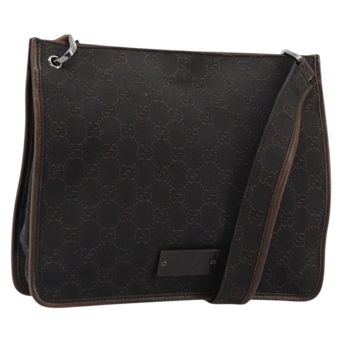 Gucci GG Canvas Brown Silver Shoulder Bag 91762: Gucci GG Canvas Brown Silver Shoulder Bag 91762 This GUCCI GG Canvas Shoulder Bag features a brown and silver color scheme and is crafted from the brand's signature GG canvas material. Designed for wo