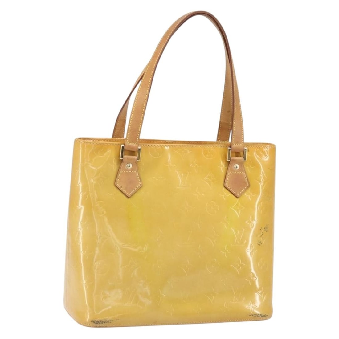 Louis Vuitton Houston Monogram Vernis Patent Leather Beige Handbag M91004: Louis Vuitton Houston Monogram Vernis Patent Leather Beige Handbag M91004 This is a Louis Vuitton Monogram Vernis Houston hand bag in beige patent leather. The bag features a spacious interior and a s