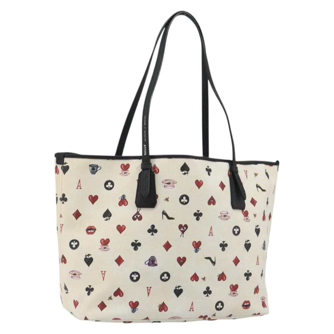 BALLY White Silver Leather Tote Bag Made in Italy: BALLY White Silver Leather Tote Bag Made in Italy Women's BALLY tote bag in leather with a white and silver color scheme. Made in Italy, this bag measures approximately 33 cm wide, 27 cm high, and 16 