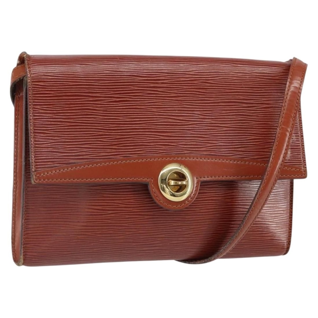 Louis Vuitton Epi Leather Brown Shoulder Bag with 2Way Strap M52573: Louis Vuitton Epi Leather Brown Shoulder Bag with 2Way Strap M52573 This Louis Vuitton Epi Arsch shoulder bag features a structured 2-way design in brown Epi leather. It comes with a detachable should