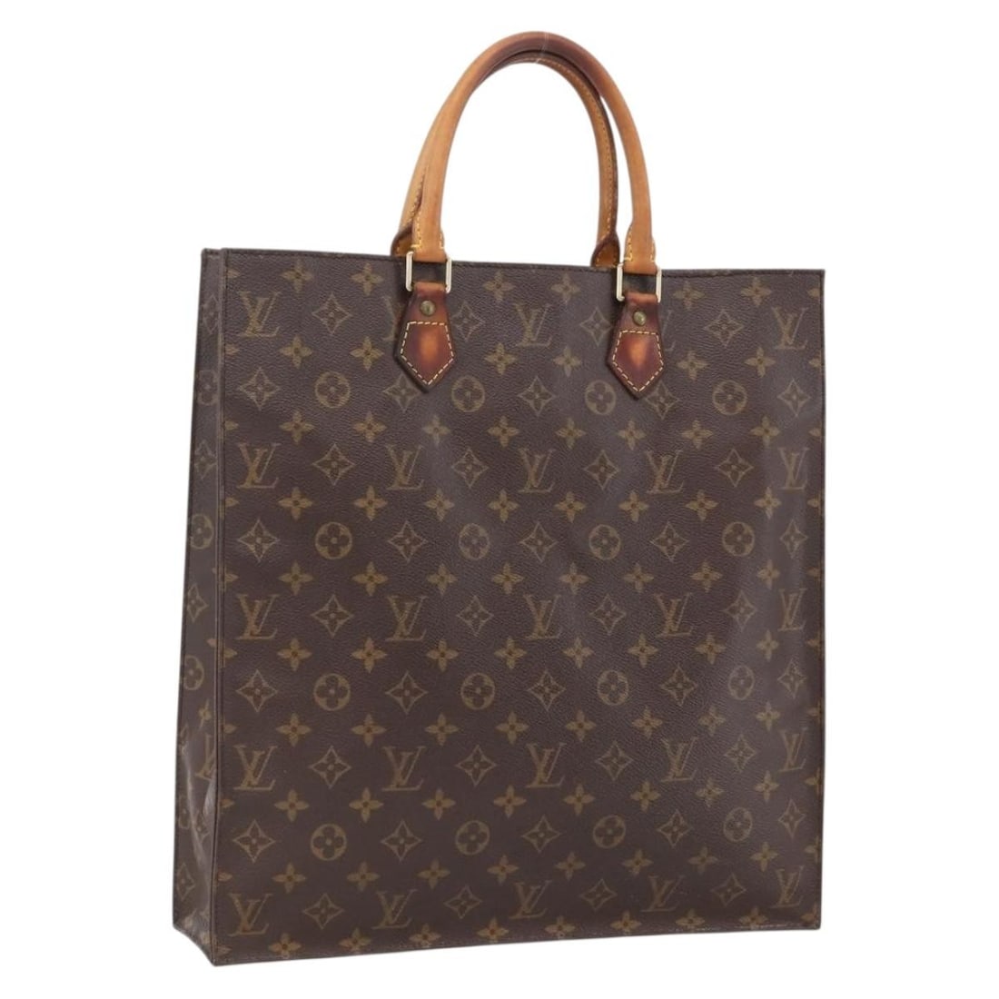 Louis Vuitton Sac Plat Monogram Canvas Handbag M51140 France (1 of 18)