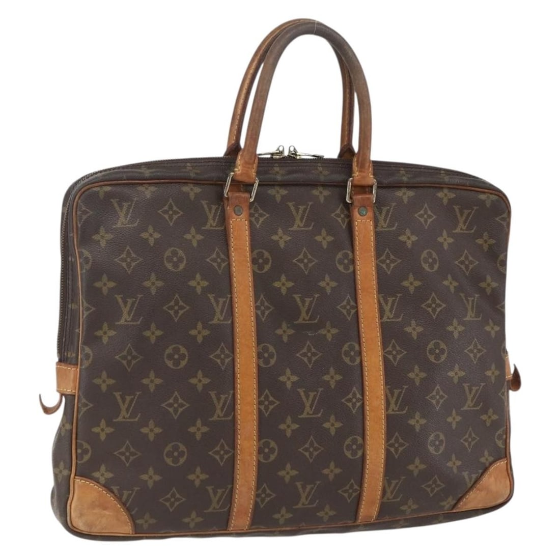 Monogram Canvas Porte Documents Voyage Briefcase by Louis Vuitton M53361: Monogram Canvas Porte Documents Voyage Briefcase by Louis Vuitton M53361 This Louis Vuitton Monogram Porte Documents Voyage business bag is crafted from iconic Monogram canvas and was made in France. 