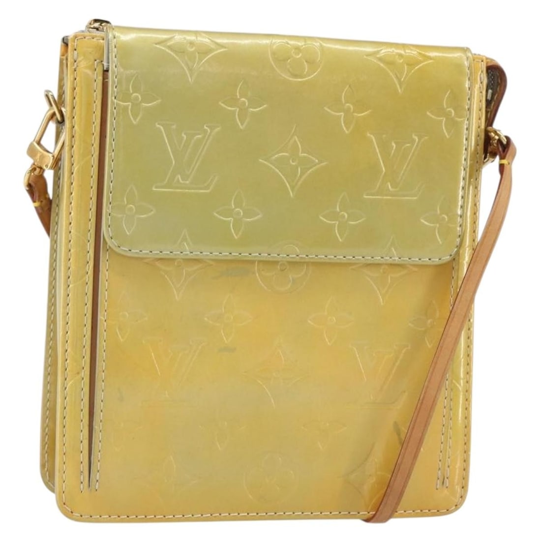 Monogram Vernis Gris Motto Pouch by Louis Vuitton with Shoulder Strap M91030: Monogram Vernis Gris Motto Pouch by Louis Vuitton with Shoulder Strap M91030 This Louis Vuitton Monogram Vernis Motto Accessory Pouch features a Gris patent leather exterior with a matching shoulder s