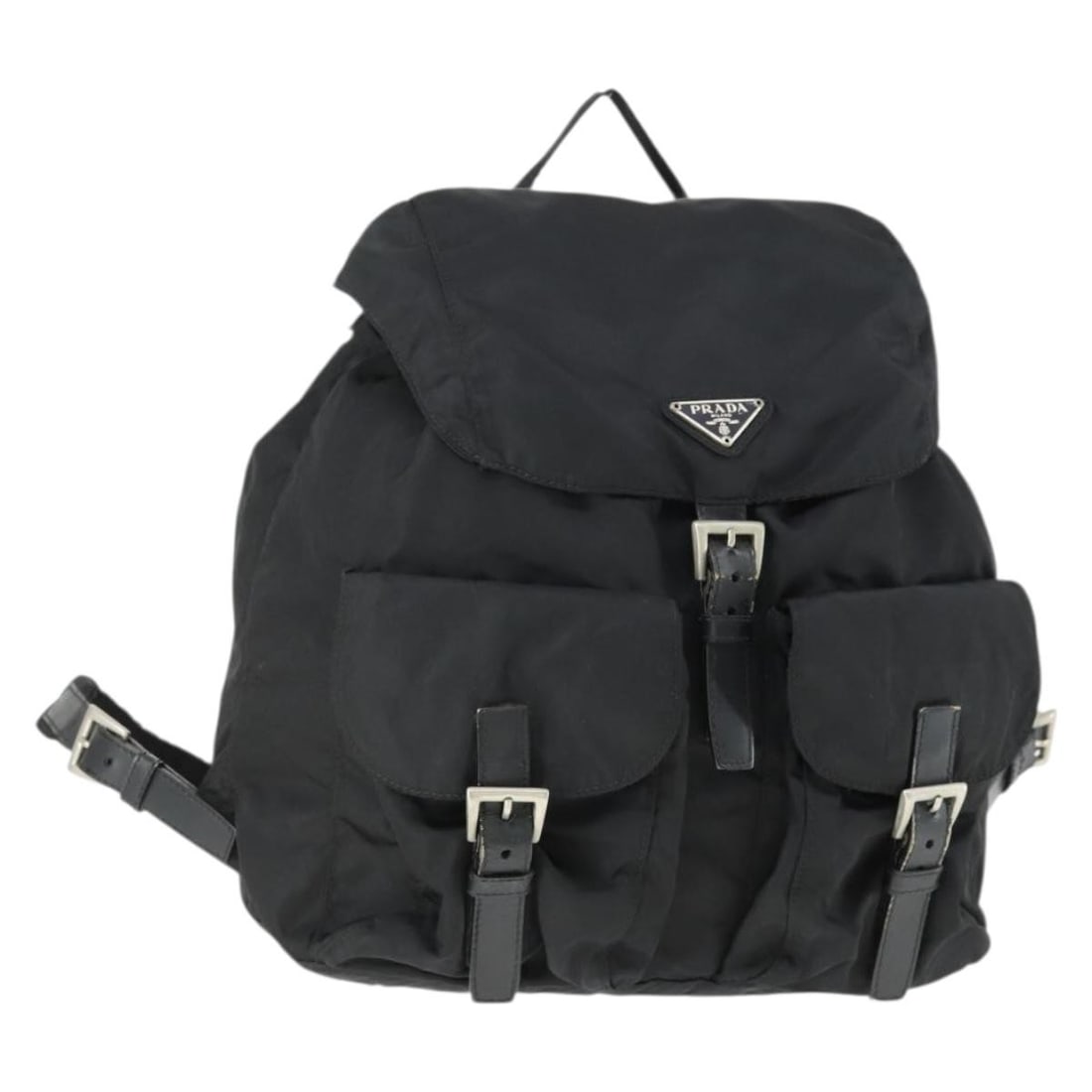 Prada Nylon Black Silver Women Backpack Italy: Prada Nylon Black Silver Women Backpack Italy This PRADA backpack is crafted from black nylon with silver-tone accents and is designed for women. Made in Italy, it features a spacious interior and pra