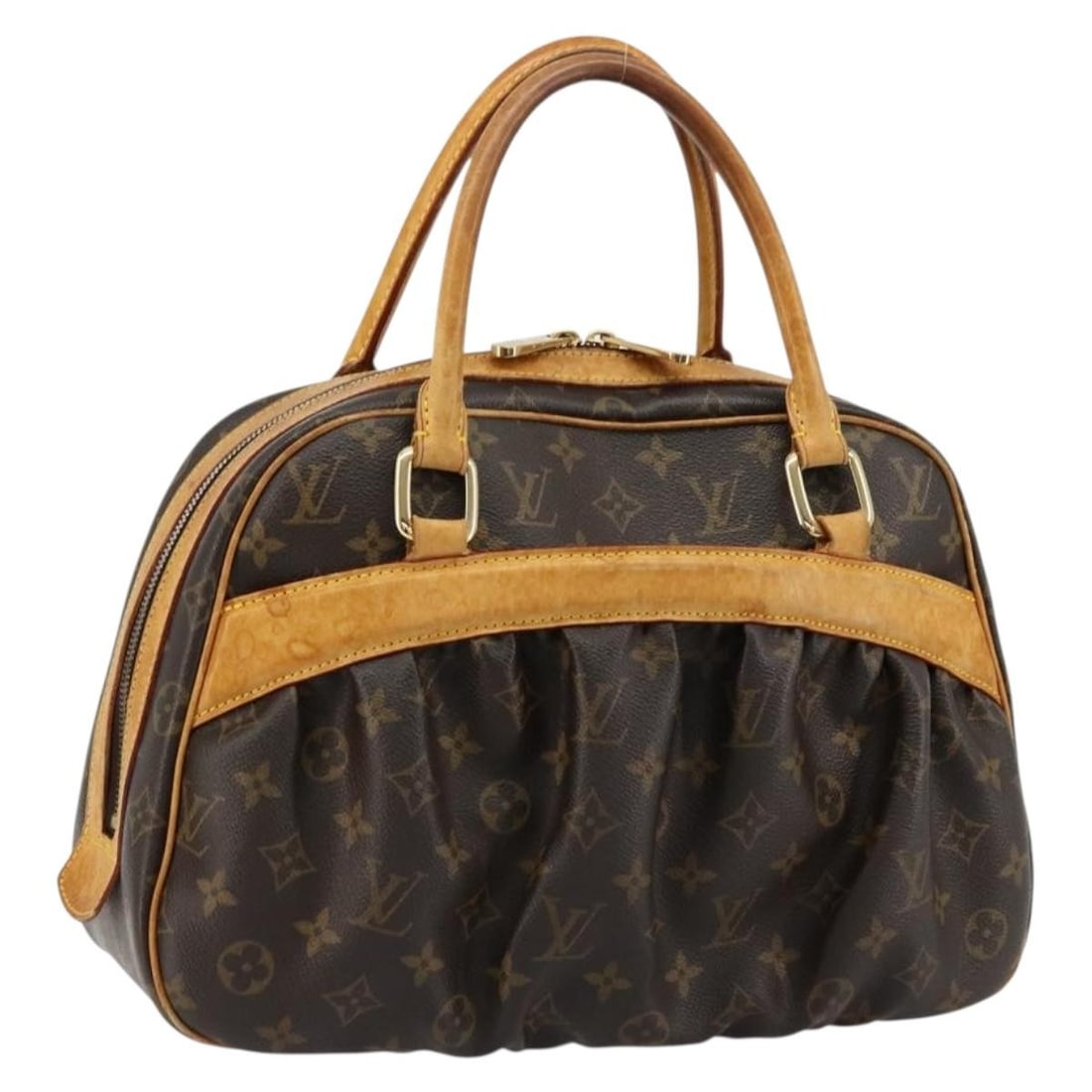 Louis Vuitton M40058 Mizzi Monogram Canvas Handbag Spain: Louis Vuitton M40058 Mizzi Monogram Canvas Handbag Spain Louis Vuitton Monogram Mizzi Hand Bag, style M40058, made in Spain. It is crafted from Monogram Canvas and designed for women. The bag is a hea