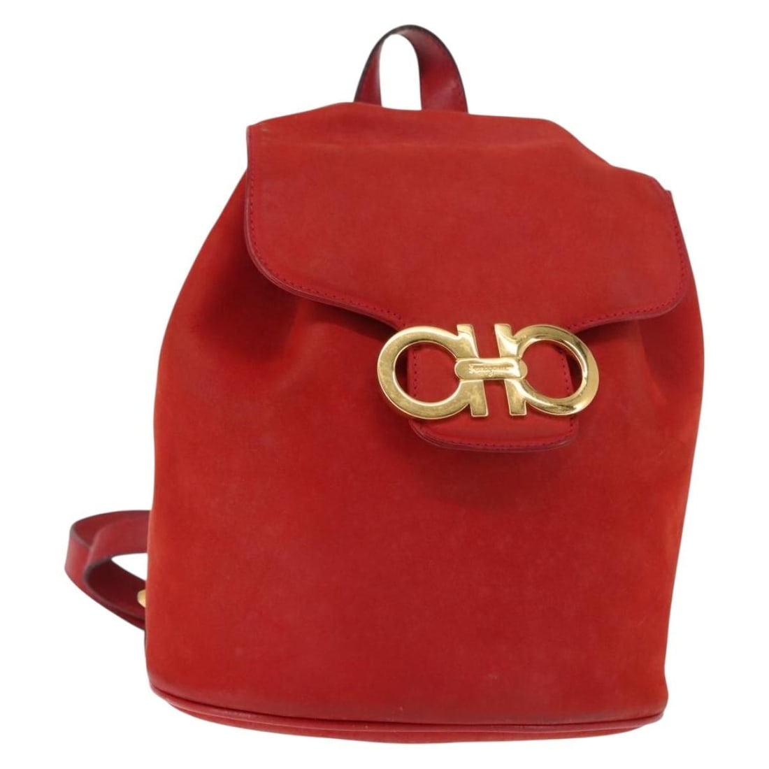 Salvatore Ferragamo suede red gold women backpack Italy BA6583: Salvatore Ferragamo suede red gold women backpack Italy BA6583 This Salvatore Ferragamo backpack is crafted from red suede with gold-tone accents, offering a stylish and compact accessory for women. M