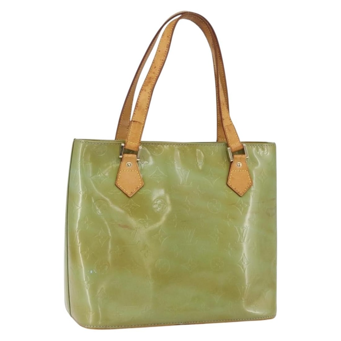 Louis Vuitton Houston Monogram Vernis Baby Blue Patent Leather Tote: Louis Vuitton Houston Monogram Vernis Baby Blue Patent Leather Tote This Louis Vuitton Monogram Vernis Houston handbag features a baby blue patent leather exterior and is designed for women. The bag i