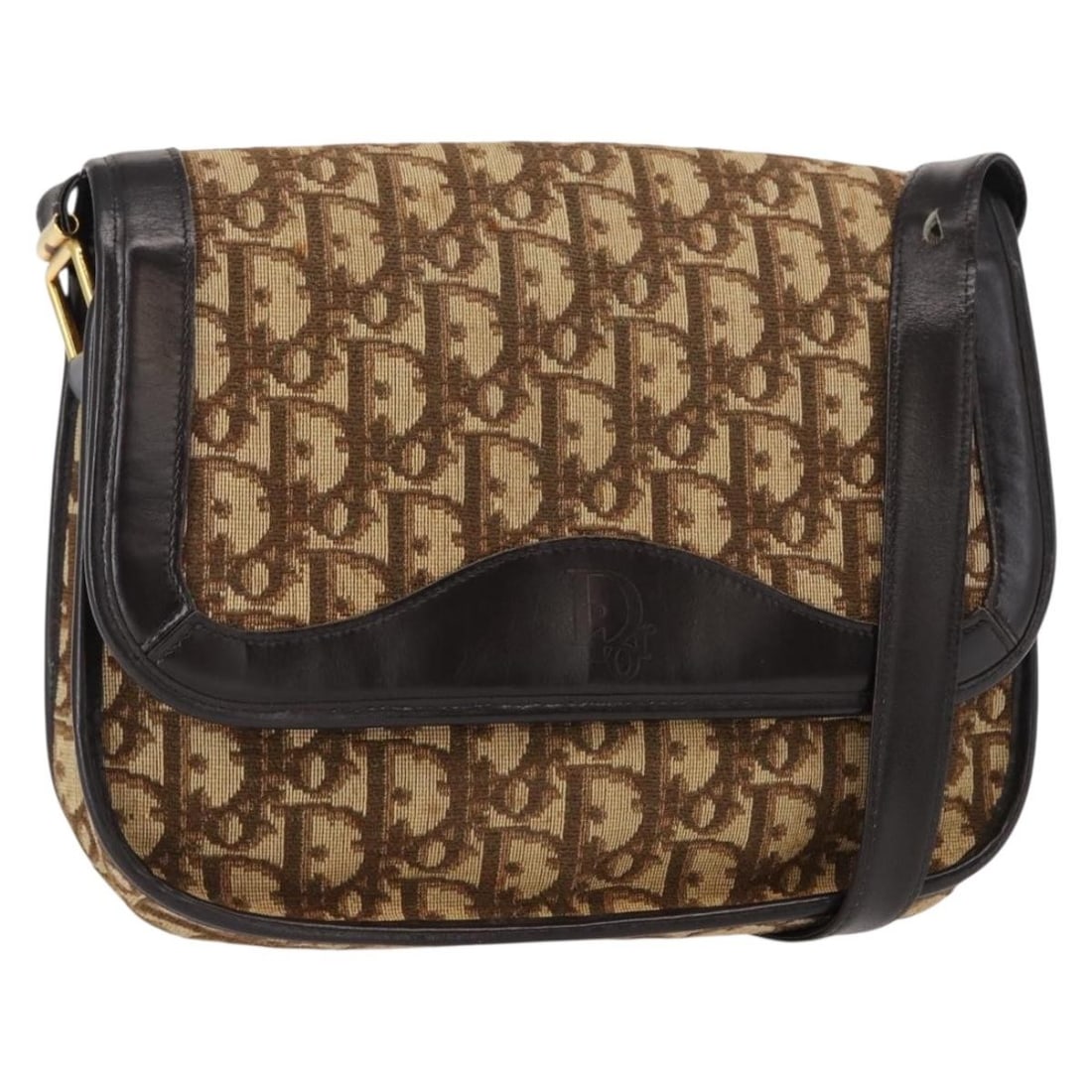 Christian Dior Trotter Canvas Beige Gold Shoulder Bag: Christian Dior Trotter Canvas Beige Gold Shoulder Bag This Christian Dior Trotter Canvas Shoulder Bag features a beige and gold exterior with the iconic Trotter canvas material. Designed in France for
