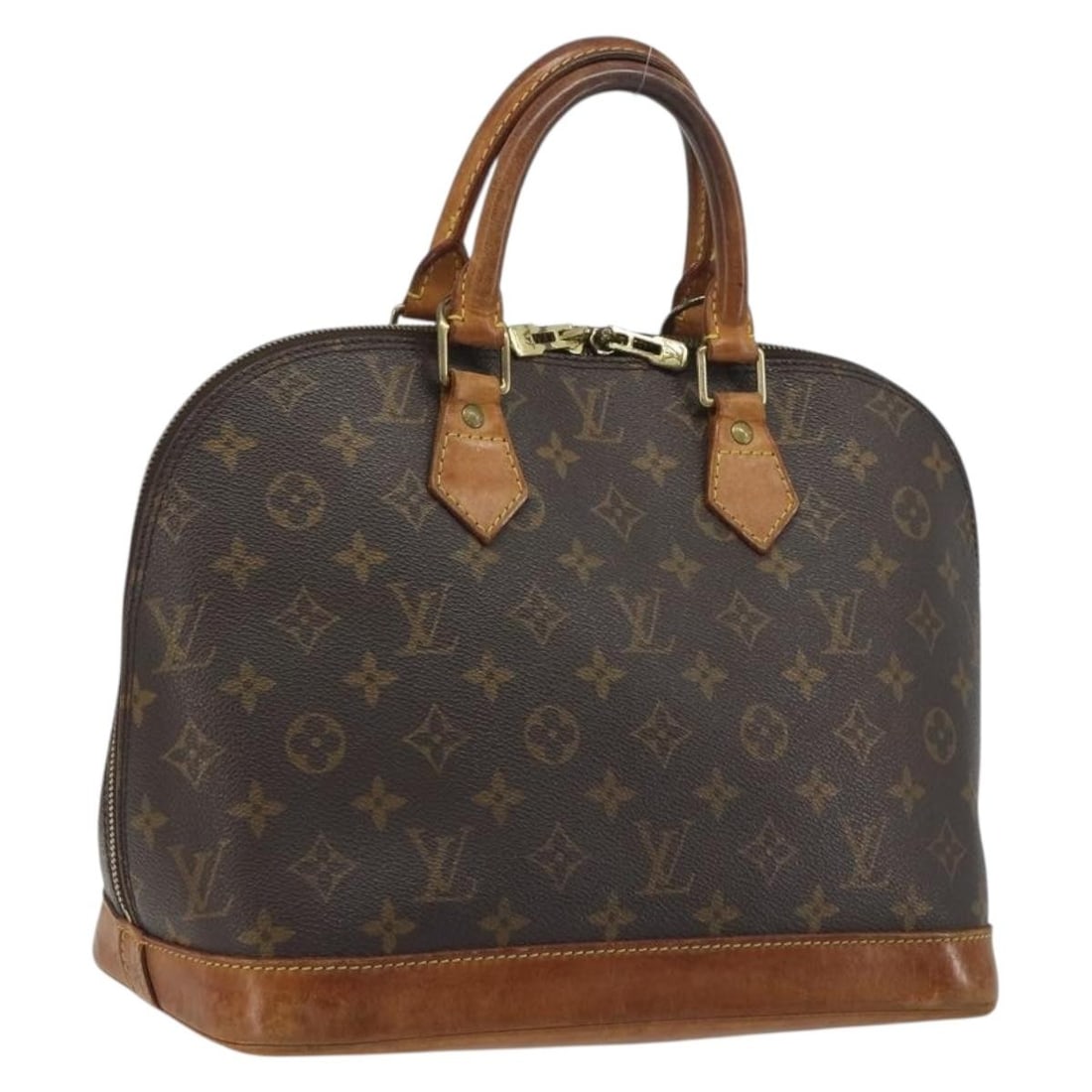 Louis Vuitton Alma M51130 Monogram Canvas Handbag France: Louis Vuitton Alma M51130 Monogram Canvas Handbag France Louis Vuitton Monogram Alma handbag in Monogram Canvas, made in France. The bag is identified by product no. M51130 and serial no. BA0938. It i