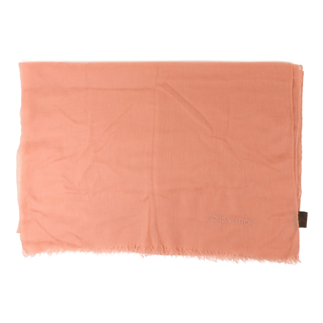 Louis Vuitton M75257 Cashmere Scarf Pink 180cm x 70cm: Louis Vuitton M75257 Cashmere Scarf Pink 180cm x 70cm A Louis Vuitton LV scarf in pink, made from cashmere. Model M75257, measuring 180 cm x 70 cm (70.9 in x 27.6 in). Condition is heavily used. Acces