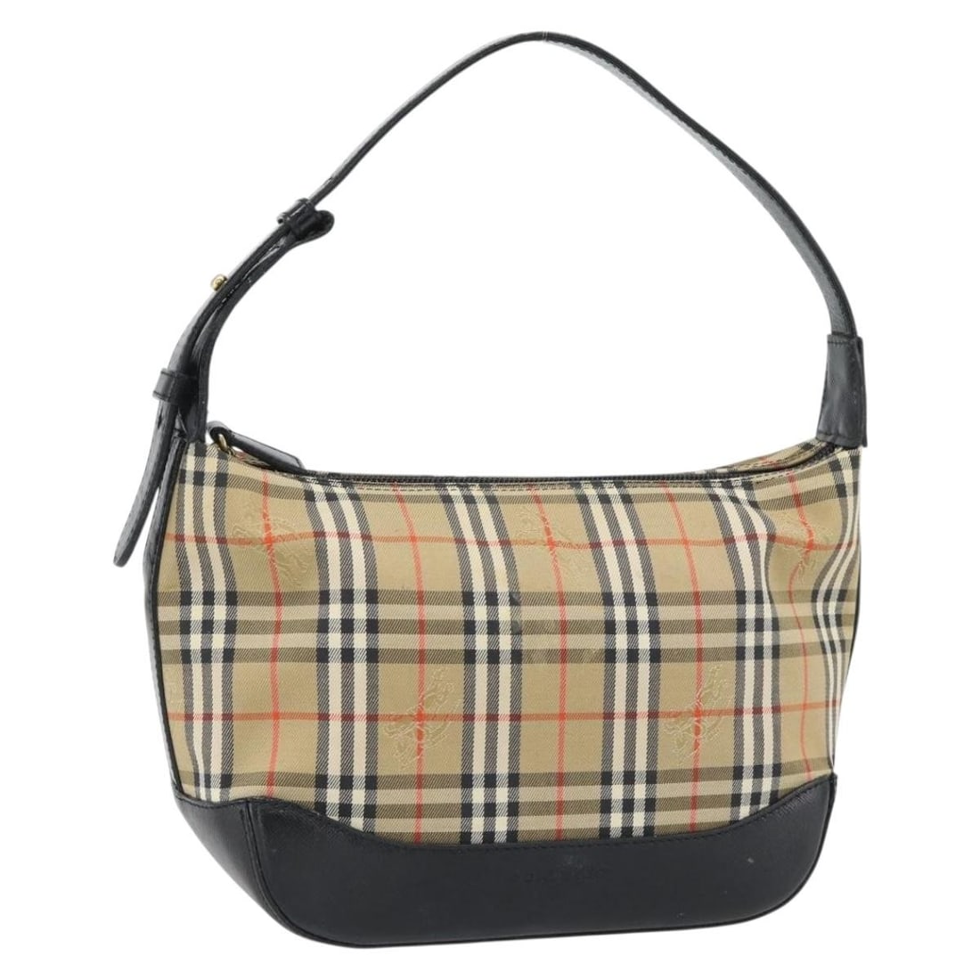 Burberry shoulder bag in beige canvas with Nova Check: Burberry shoulder bag in beige canvas with Nova Check Burberry shoulder bag in beige and gold canvas with the Nova Check pattern. This women's bag is made in Italy and shows heavy use, including loss 