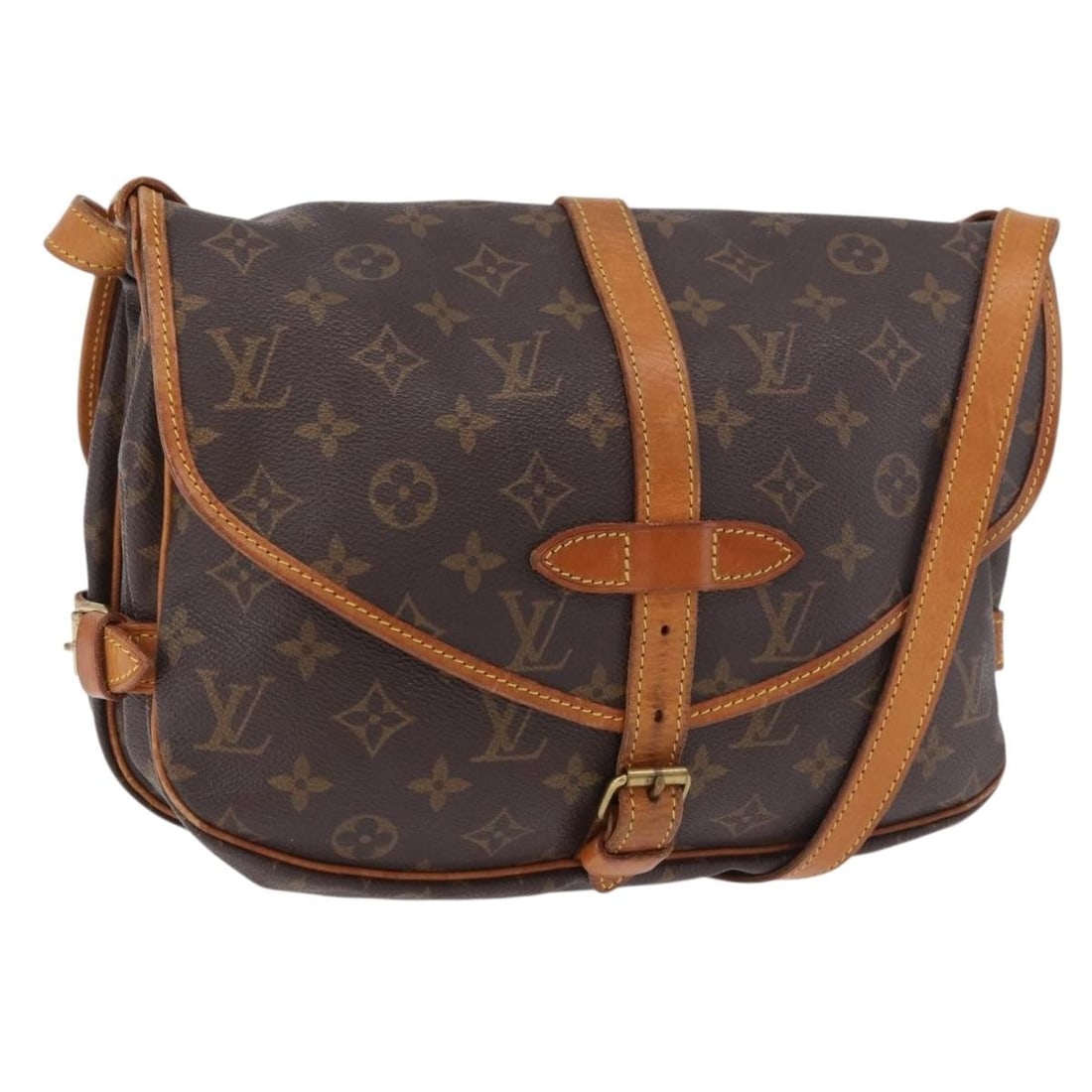 Louis Vuitton M42256 Saumur 30 Monogram Canvas Shoulder Bag: Louis Vuitton M42256 Saumur 30 Monogram Canvas Shoulder Bag Louis Vuitton Monogram Saumur 30 shoulder bag in Monogram Canvas, made in France. The bag features the classic Monogram color and comes in a