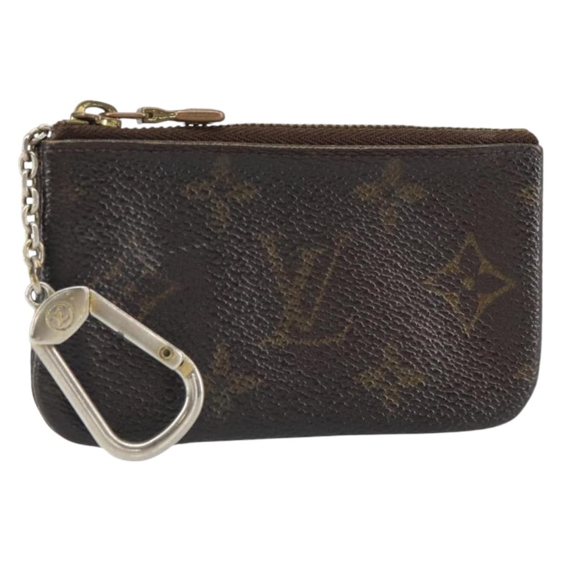Monogram Canvas Coin Purse Louis Vuitton Pochette Cles M60033: Monogram Canvas Coin Purse Louis Vuitton Pochette Cles M60033 This is a LOUIS VUITTON Monogram Pochette Cles coin purse crafted from signature monogram canvas. The item is heavily used, showing signs 