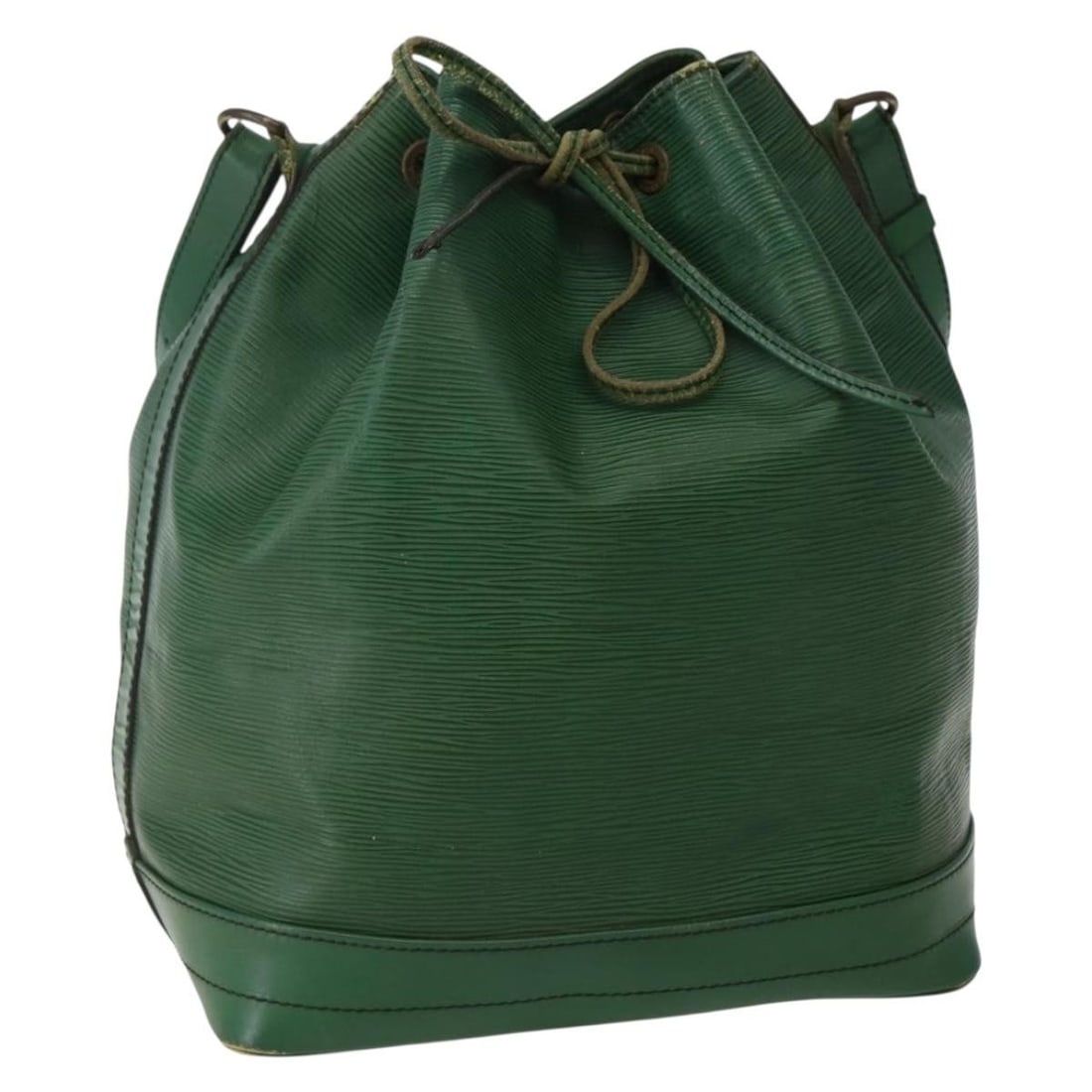 Authentic Louis Vuitton Epi Noe Green Shoulder Bag M44004: Authentic Louis Vuitton Epi Noe Green Shoulder Bag M44004 This LOUIS VUITTON Epi Noe Shoulder Bag in striking green is a sophisticated addition to any wardrobe. Crafted from durable Epi leather, this 