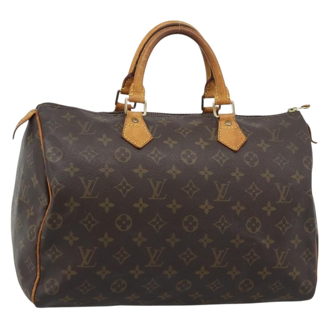 Louis Vuitton M41524 Speedy 35 Monogram Canvas Handbag: Louis Vuitton M41524 Speedy 35 Monogram Canvas Handbag Louis Vuitton Monogram Speedy 35 hand bag in Monogram Canvas, made in France. The bag is identified by product no. M41524 and serial no. MB0012. 