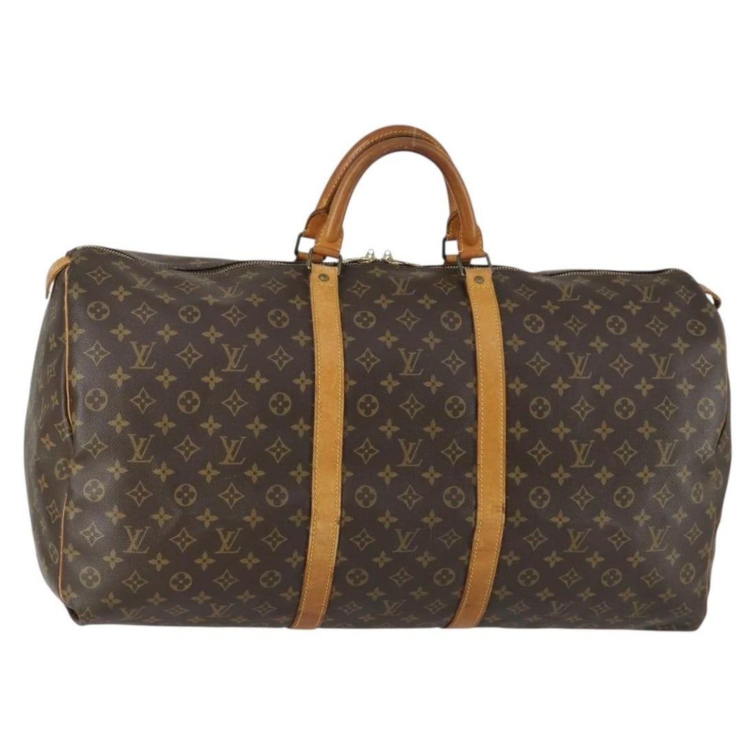 Louis Vuitton M41422 Keepall 60 Monogram Canvas Boston Bag: Louis Vuitton M41422 Keepall 60 Monogram Canvas Boston Bag Louis Vuitton Keepall 60 Boston Bag in Monogram Canvas with the classic Monogram color and style. Made in France, this bag features the M4142