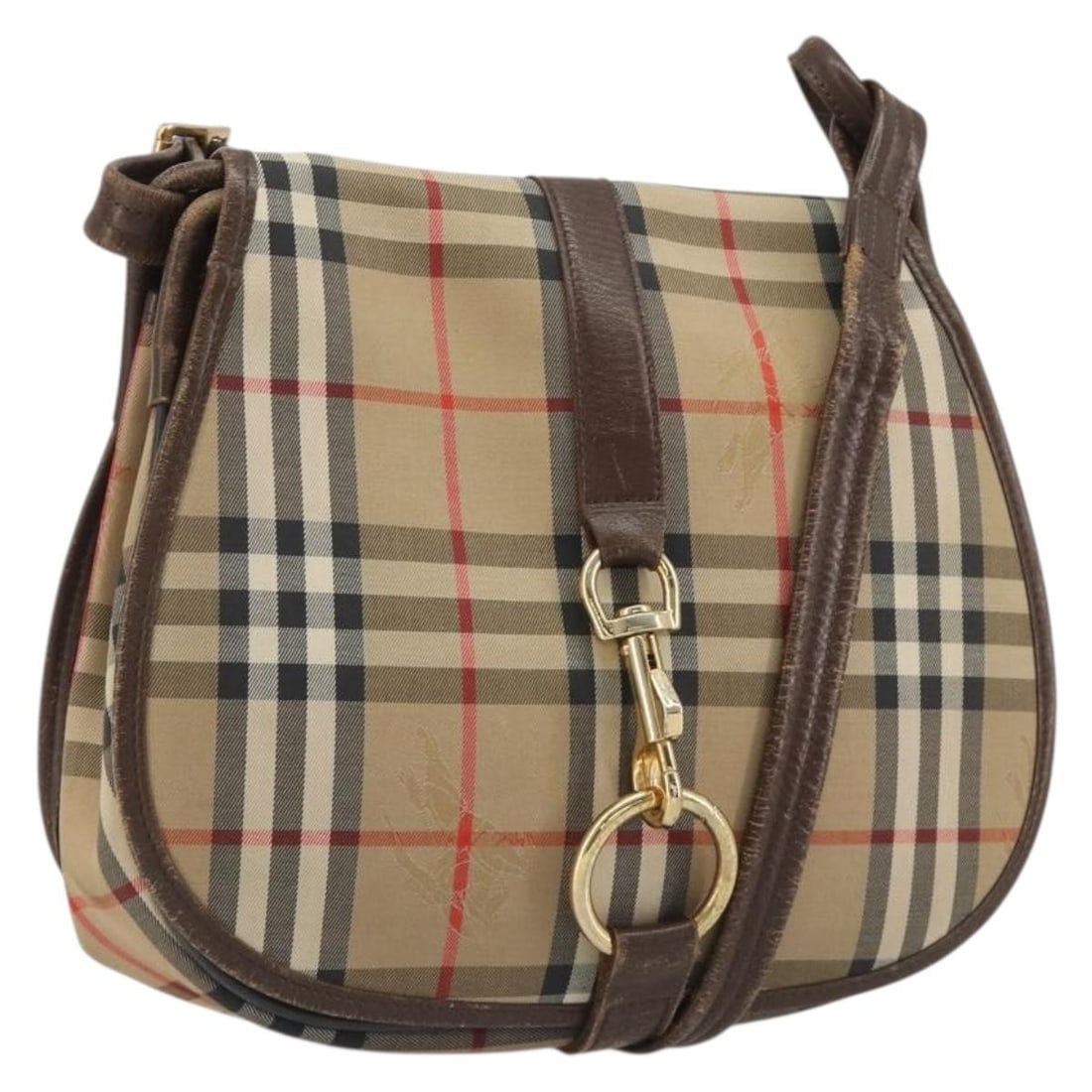 Burberrys Nova Check Canvas Shoulder Bag Beige Gold Tone: Burberrys Nova Check Canvas Shoulder Bag Beige Gold Tone Burberrys Nova Check shoulder bag in beige and gold canvas. The bag features a shoulder strap and measures approximately W28 x H25 x D8 cm, wit