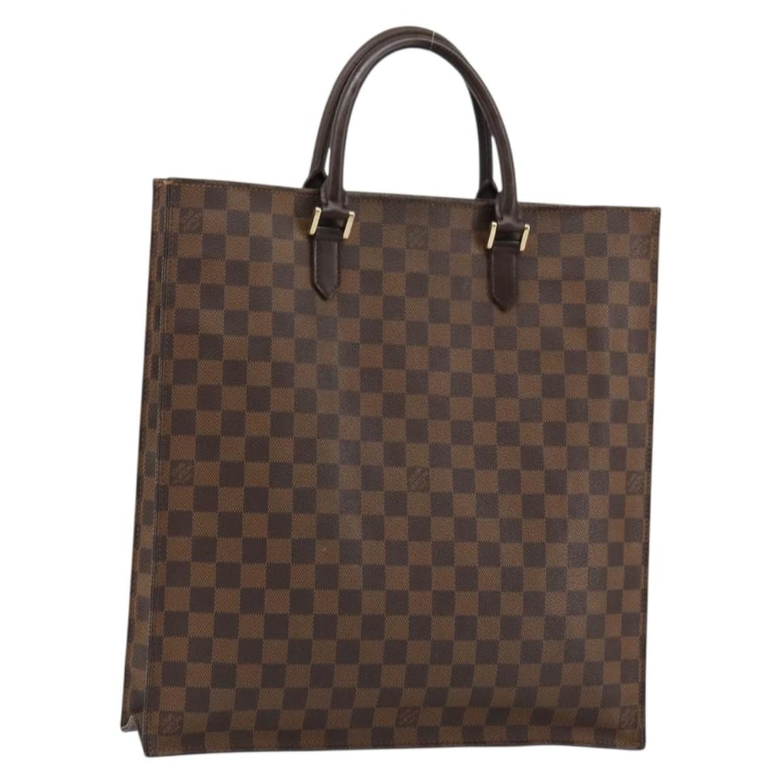 Louis Vuitton N51140 Sac Plat Damier Ebene Canvas Tote: Louis Vuitton N51140 Sac Plat Damier Ebene Canvas Tote Louis Vuitton Sac Plat handbag in Damier Ebene canvas. This structured women's bag was made in France and is offered without the original box or 