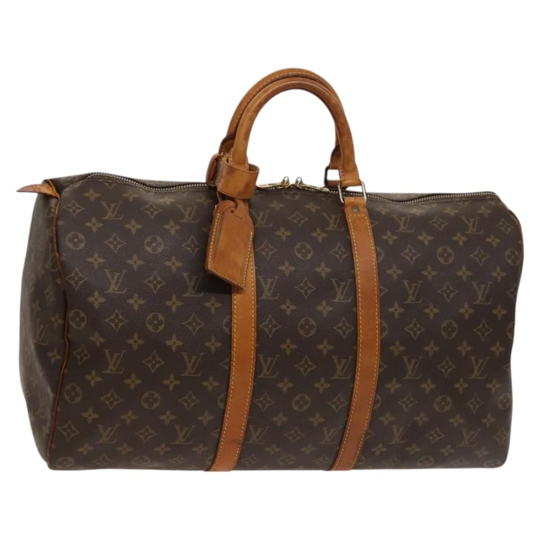 Louis Vuitton Keepall 50 Monogram Canvas Boston Bag M41426: Louis Vuitton Keepall 50 Monogram Canvas Boston Bag M41426 Louis Vuitton Keepall 50 Boston Bag in Monogram Canvas, made in France. This bag features the classic Monogram color and comes with a name ta