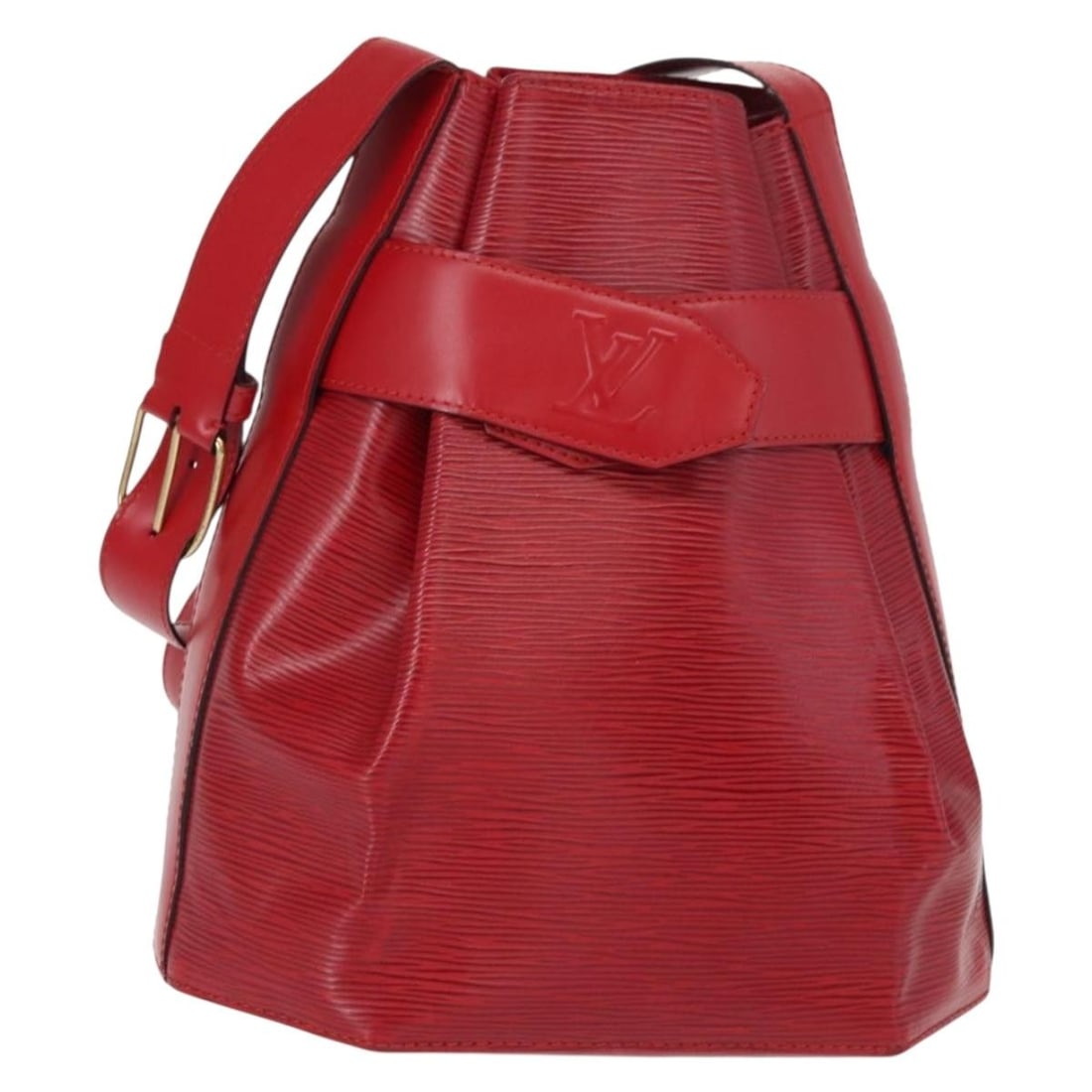 Louis Vuitton M80207 Sac Depaule PM Red Epi Leather Shoulder Bag: Louis Vuitton M80207 Sac Depaule PM Red Epi Leather Shoulder Bag Louis Vuitton Epi Sac Depaule PM shoulder bag in red Epi leather, made in France and designed for women. The bag measures approximately