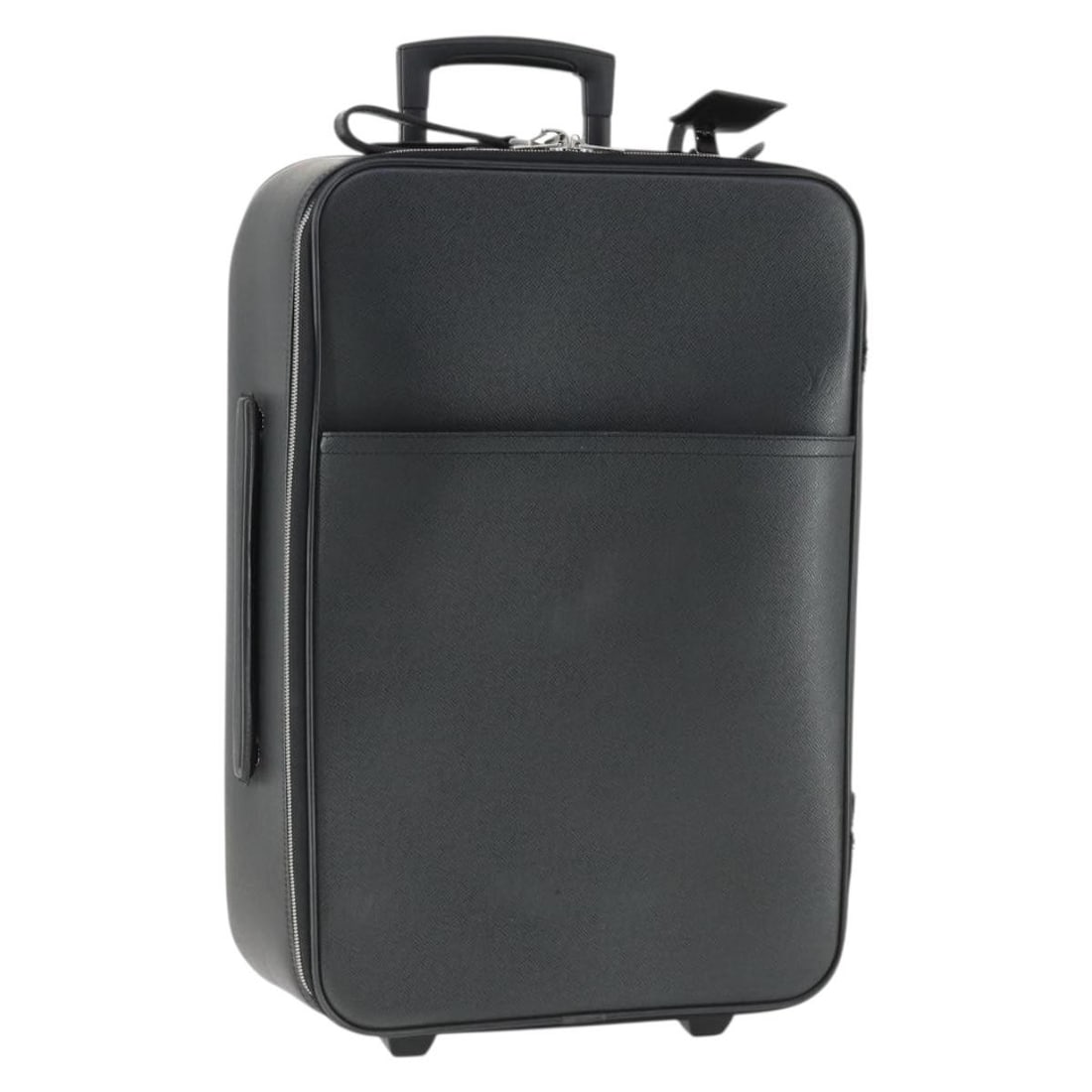 Louis Vuitton Pegas 55 Taiga Leather Ardoise Suitcase with Name Tag: Louis Vuitton Pegas 55 Taiga Leather Ardoise Suitcase with Name Tag This Louis Vuitton Pegas 55 suitcase is crafted from Taiga leather in the Ardoise color. Designed for women, it features a structure