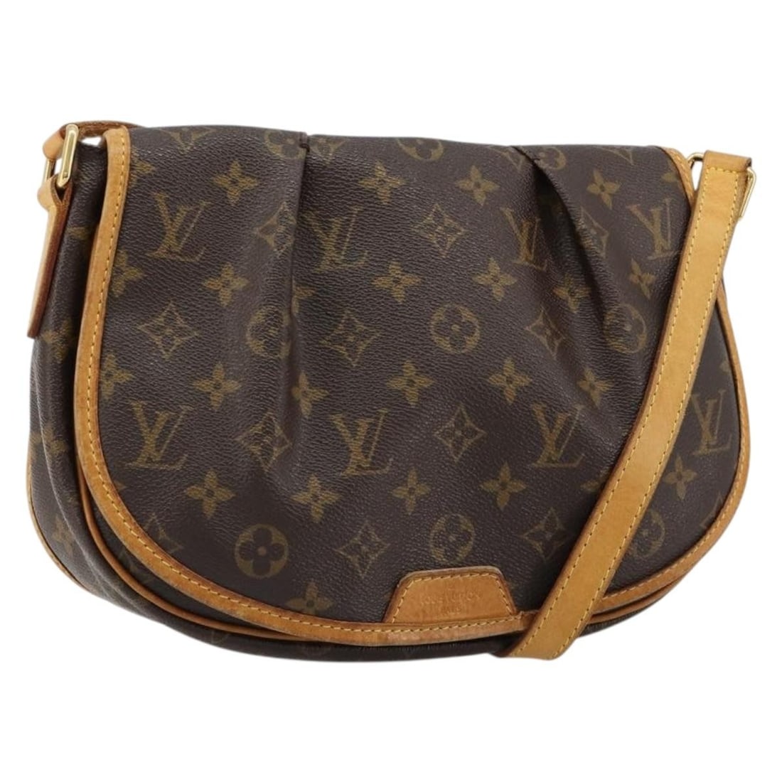Louis Vuitton M40474 Menilmontant PM Monogram Canvas Shoulder Bag: Louis Vuitton M40474 Menilmontant PM Monogram Canvas Shoulder Bag Louis Vuitton Monogram Menilmontant PM shoulder bag in Monogram Canvas, made in France. The bag features a shoulder strap with an appr