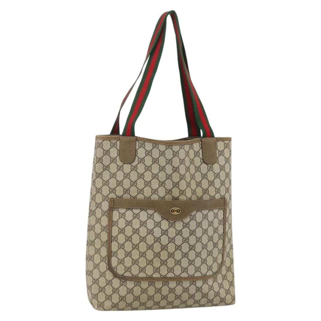 Gucci 39 02 003 Sherry Web GG Supreme PVC Tote Beige Gold: Gucci 39 02 003 Sherry Web GG Supreme PVC Tote Beige Gold Gucci GG Supreme Web Sherry Line tote bag in beige and gold, made in Italy from PVC leather and GG canvas. This women's tote bag features a ha