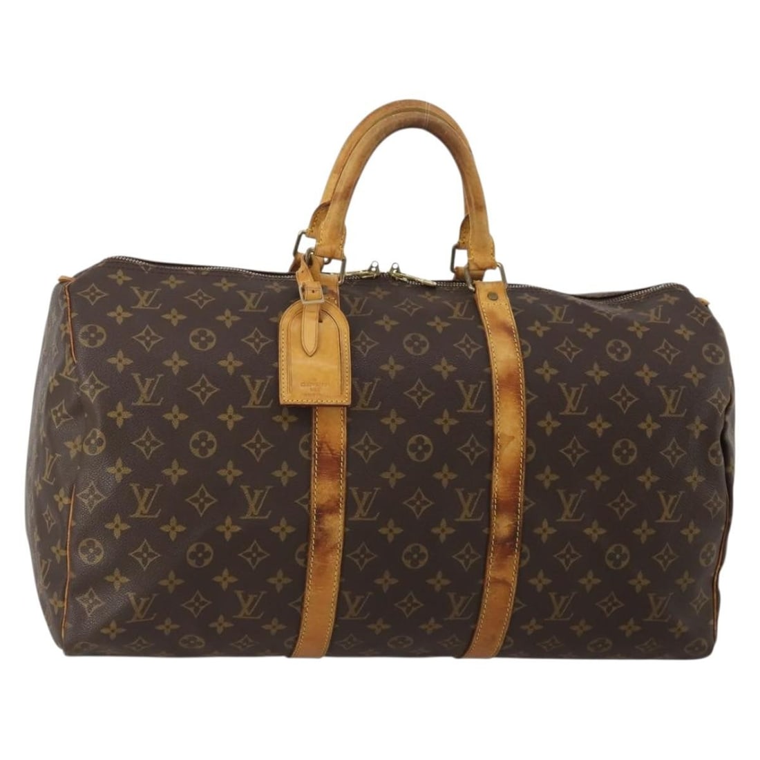 Louis Vuitton M41426 Keepall 50 Monogram Canvas Boston Bag: Louis Vuitton M41426 Keepall 50 Monogram Canvas Boston Bag Louis Vuitton Keepall 50 Boston bag in Monogram canvas, made in France. It comes with a name tag and is identified by product number M41426. 