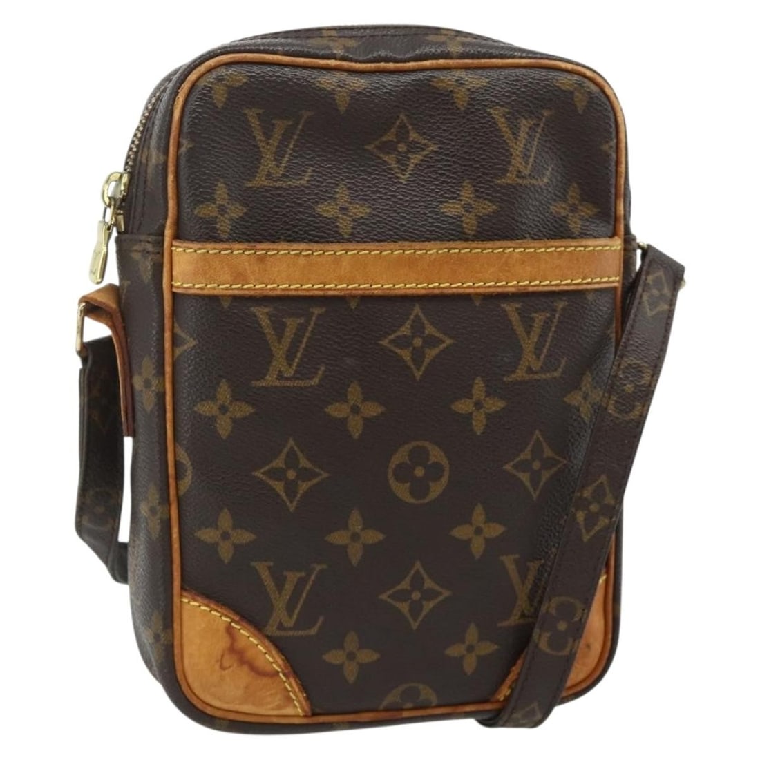 Louis Vuitton Danube M45266 Monogram Canvas Shoulder Bag: Louis Vuitton Danube M45266 Monogram Canvas Shoulder Bag Louis Vuitton Monogram Danube Shoulder Bag in Monogram Canvas, made in France. This women's shoulder bag features the classic Monogram color an