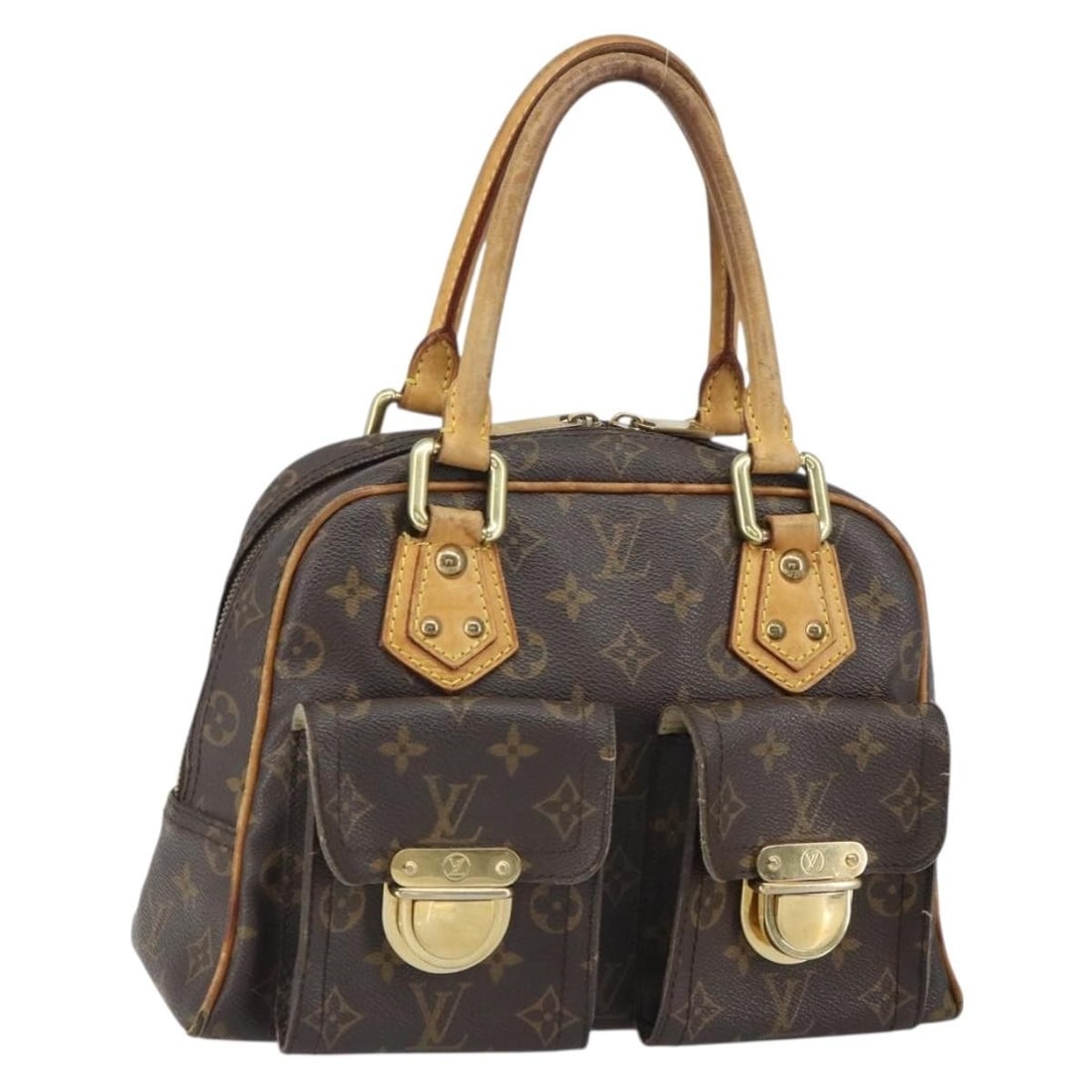 Louis Vuitton M40026 Manhattan PM Monogram Canvas Handbag: Louis Vuitton M40026 Manhattan PM Monogram Canvas Handbag Louis Vuitton Monogram Manhattan PM hand bag in Monogram Canvas, made in France. This women's bag is identified by product number M40026 and s
