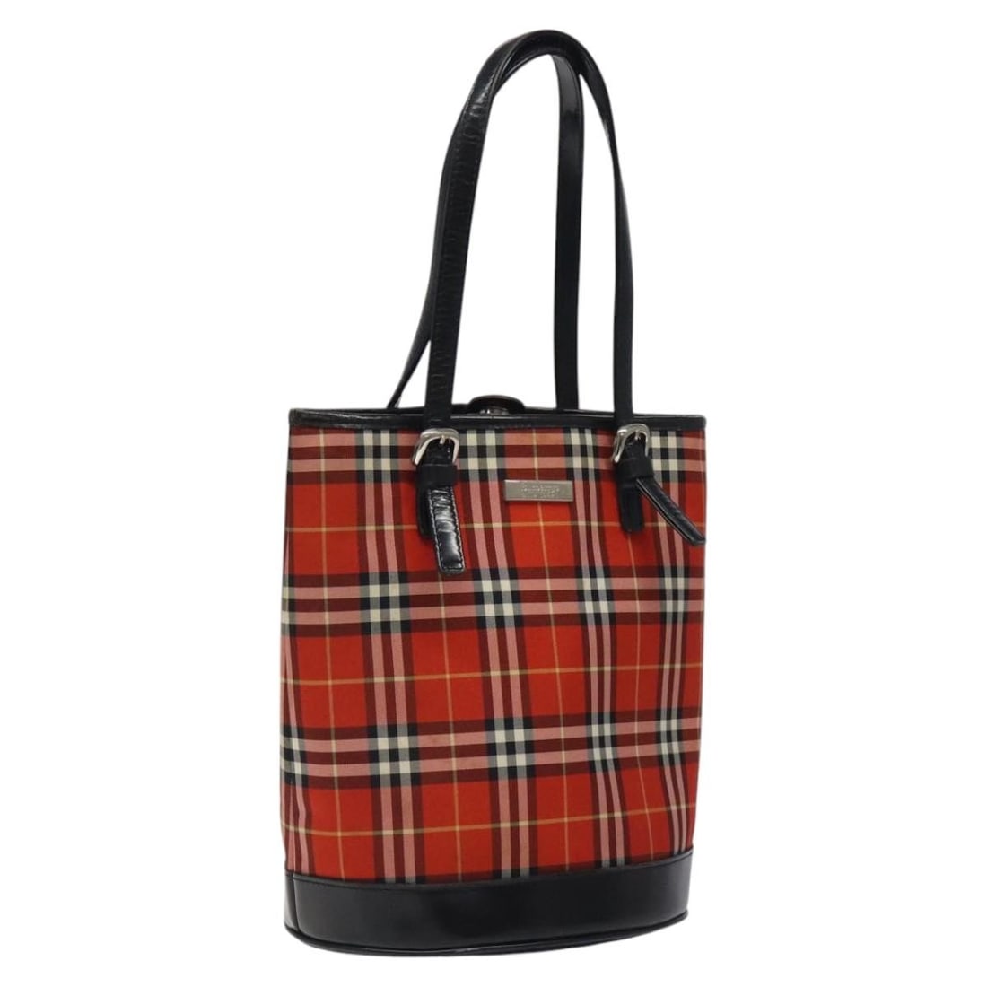 Red Canvas Handbag Burberrys Blue Label Nova Check Women's Japan: Red Canvas Handbag Burberrys Blue Label Nova Check Women's Japan This Burberrys Nova Check Blue Label handbag features a canvas exterior in red and silver. The bag is designed for women and offers amp
