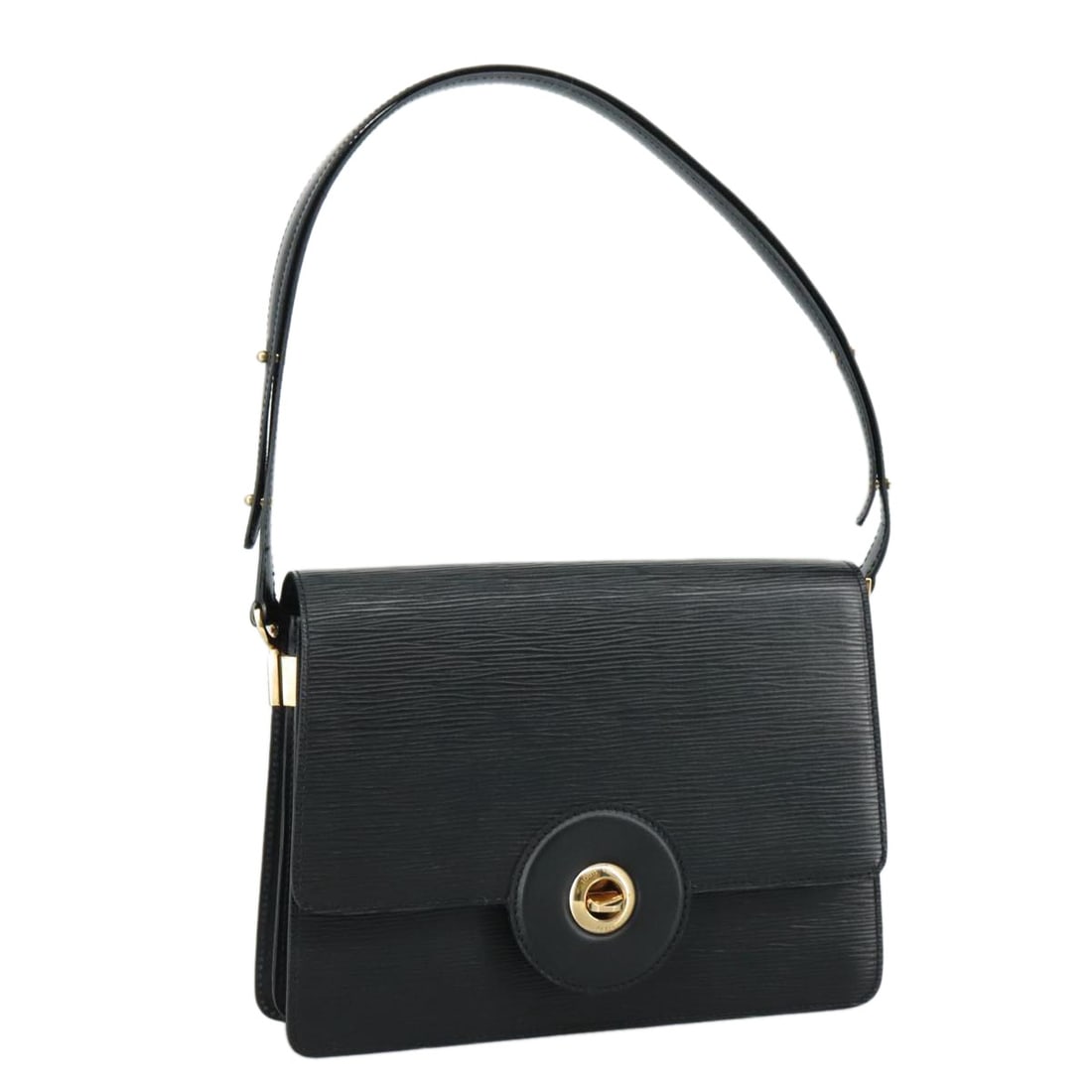 Black Epi Leather Shoulder Bag Louis Vuitton Free Run M52402: Black Epi Leather Shoulder Bag Louis Vuitton Free Run M52402 Louis Vuitton Epi Free Run Shoulder Bag in black Epi leather, made in France. This women's shoulder bag features a structured silhouette an